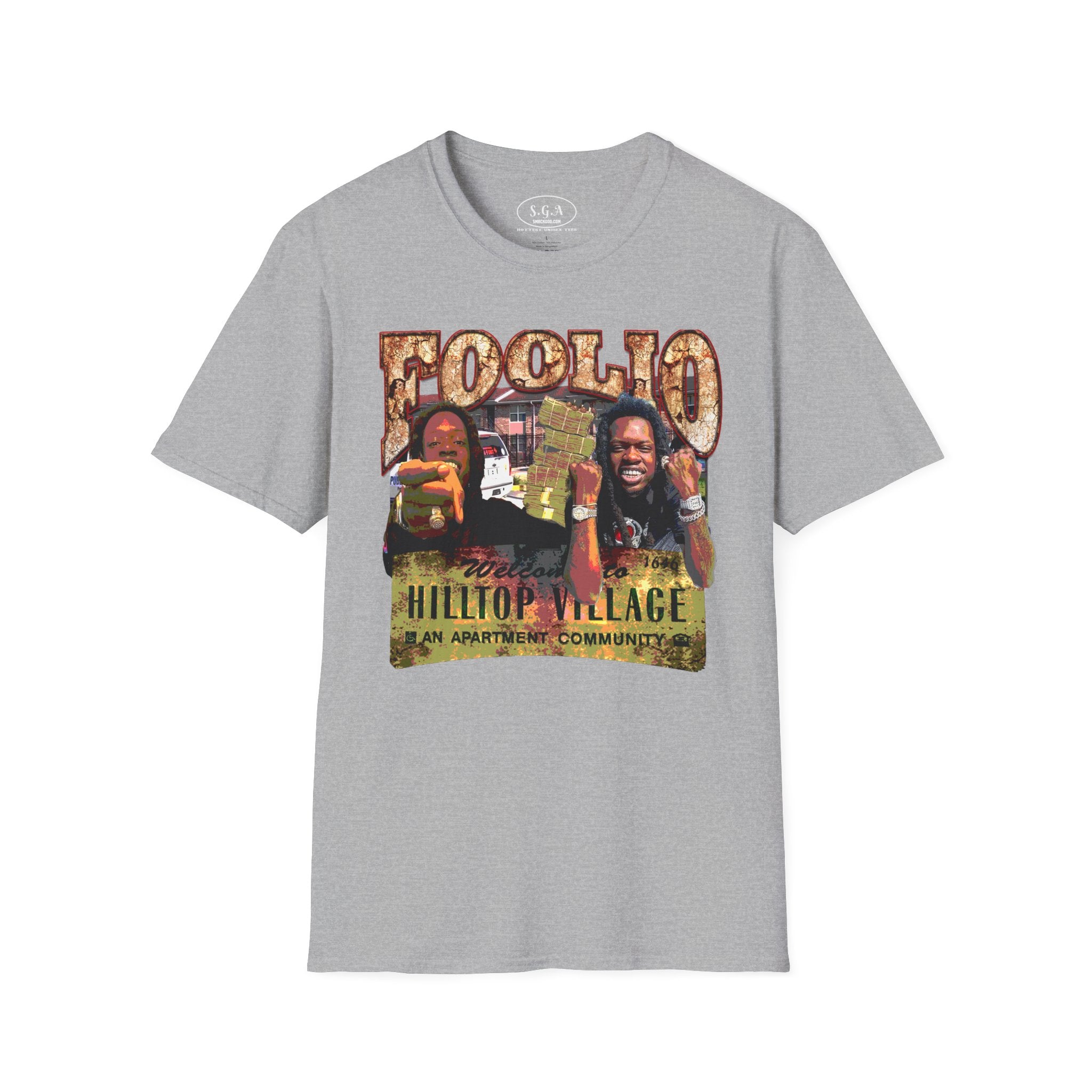 Julio Foolio Hilltop Village T-Shirt – Urban Rap Streetwear Graphic Tee | Hip Hop Culture Shirt | Smack God Apparel