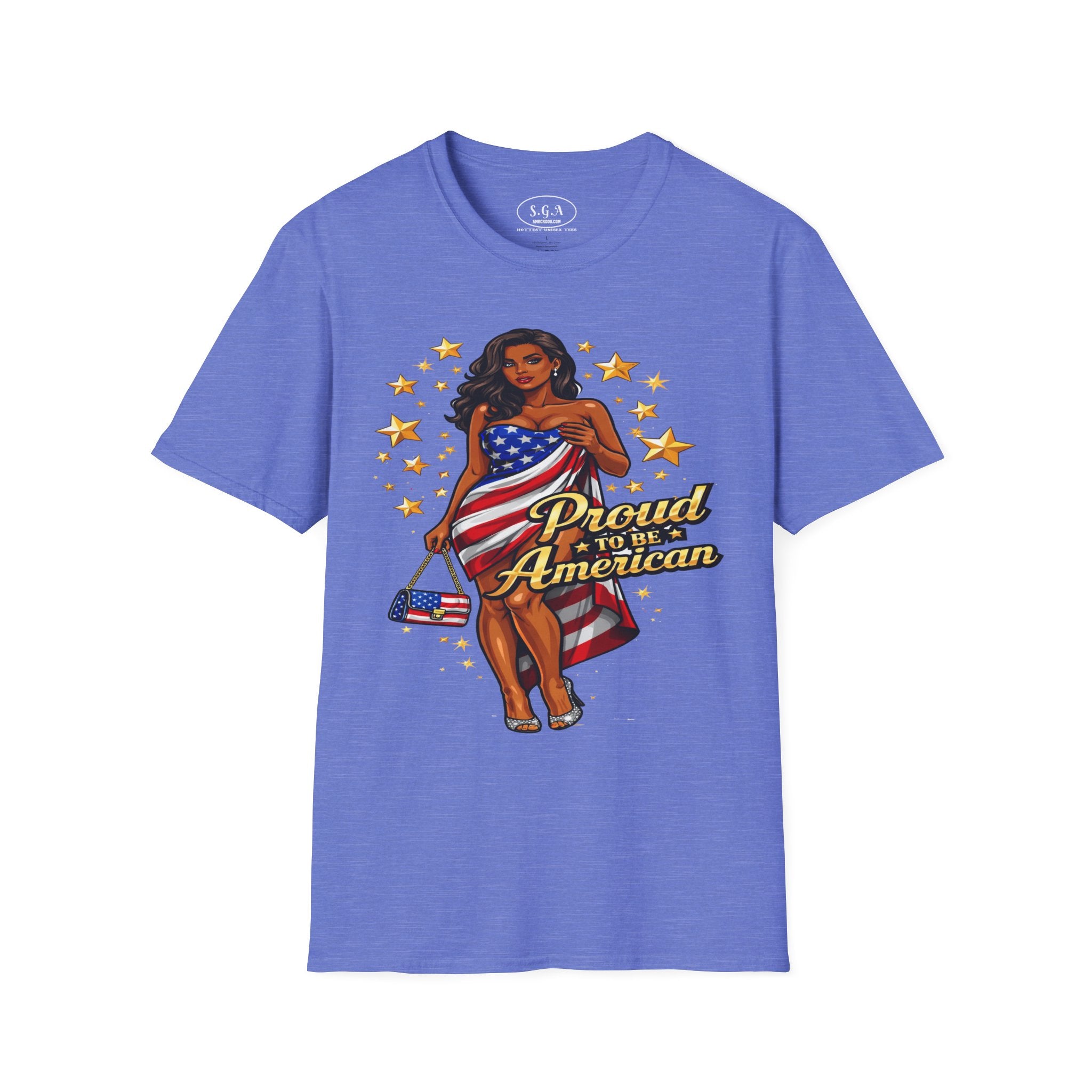 Smack God Apparel “Proud to Be American” T-Shirt – Patriotic USA Flag Graphic Tee | Sexy Independence Day Shirt | 4th of July Streetwear Tee