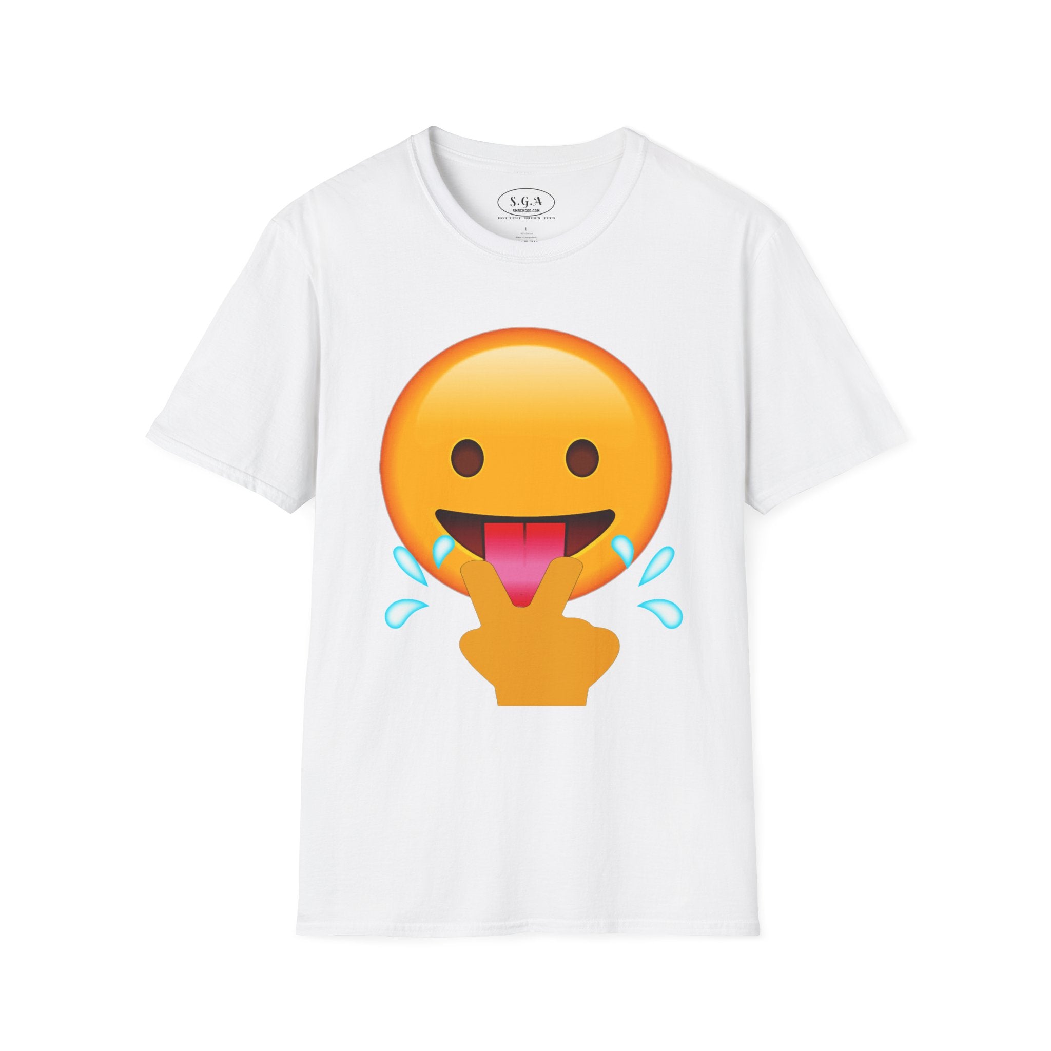 Smack God Apparel “Wild Emoji Vibes” Graphic T-Shirt – Funny Tongue Out Emoji Tee | Viral Meme Streetwear Shirt | Urban Humor Graphic Tee