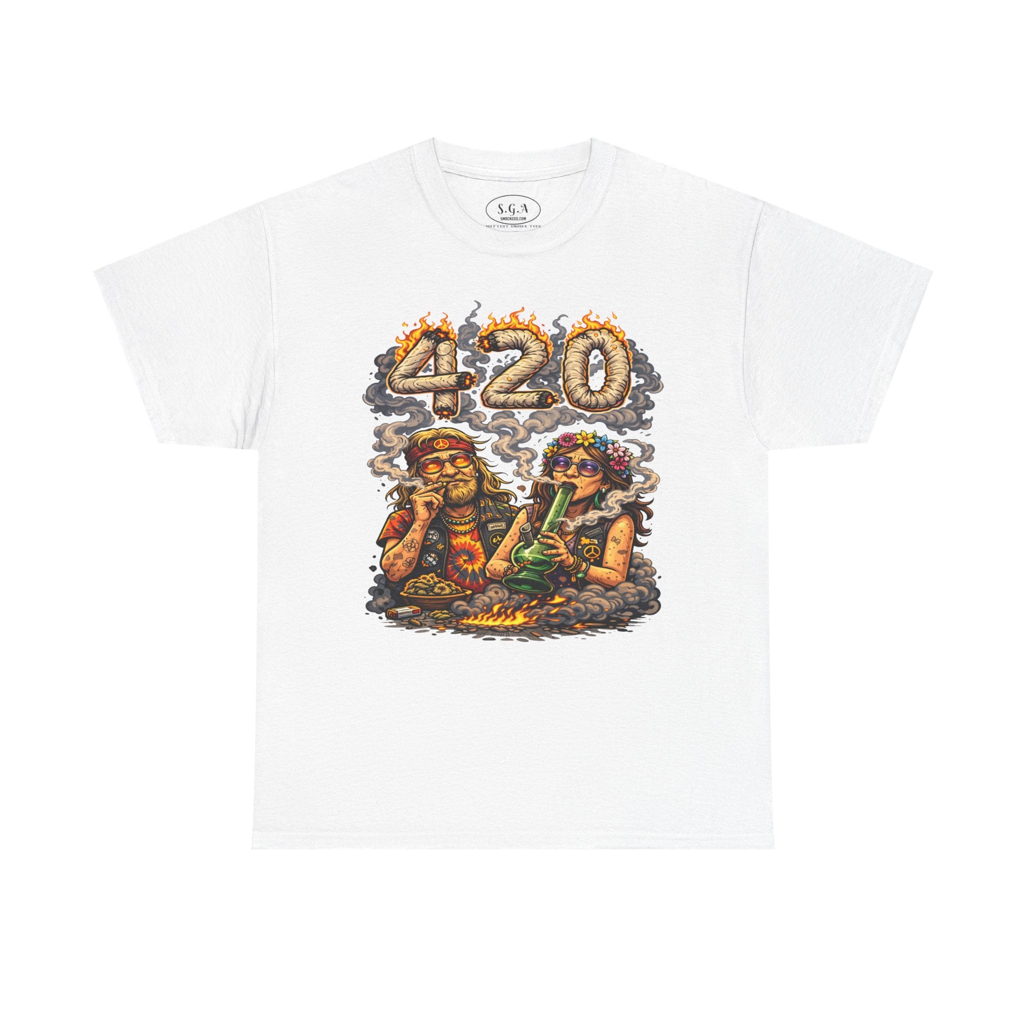 420 Hippie Smoke Shirt – Smack God Apparel | Stoner Cartoon Graphic T-Shirt | Funny Weed Culture Streetwear Tee