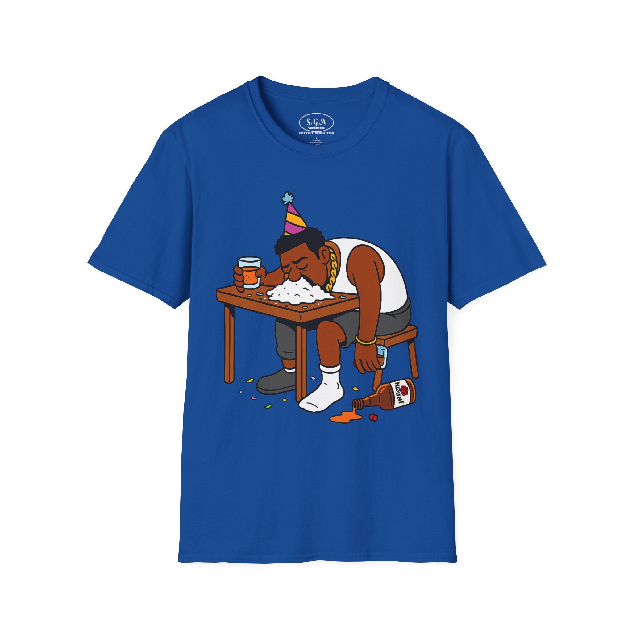 Funny Party Hangover Shirt – Smack God Apparel | Cartoon Party Graphic T-Shirt | Wild Night Humor Tee