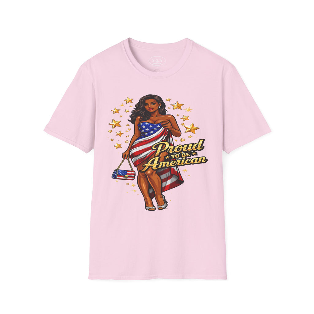 Smack God Apparel “Proud to Be American” T-Shirt – Patriotic USA Flag Graphic Tee | Sexy Independence Day Shirt | 4th of July Streetwear Tee