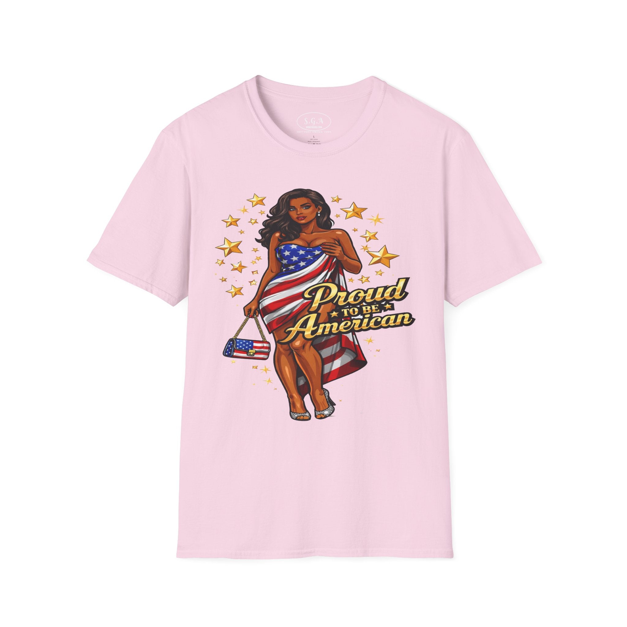 Smack God Apparel “Proud to Be American” T-Shirt – Patriotic USA Flag Graphic Tee | Sexy Independence Day Shirt | 4th of July Streetwear Tee