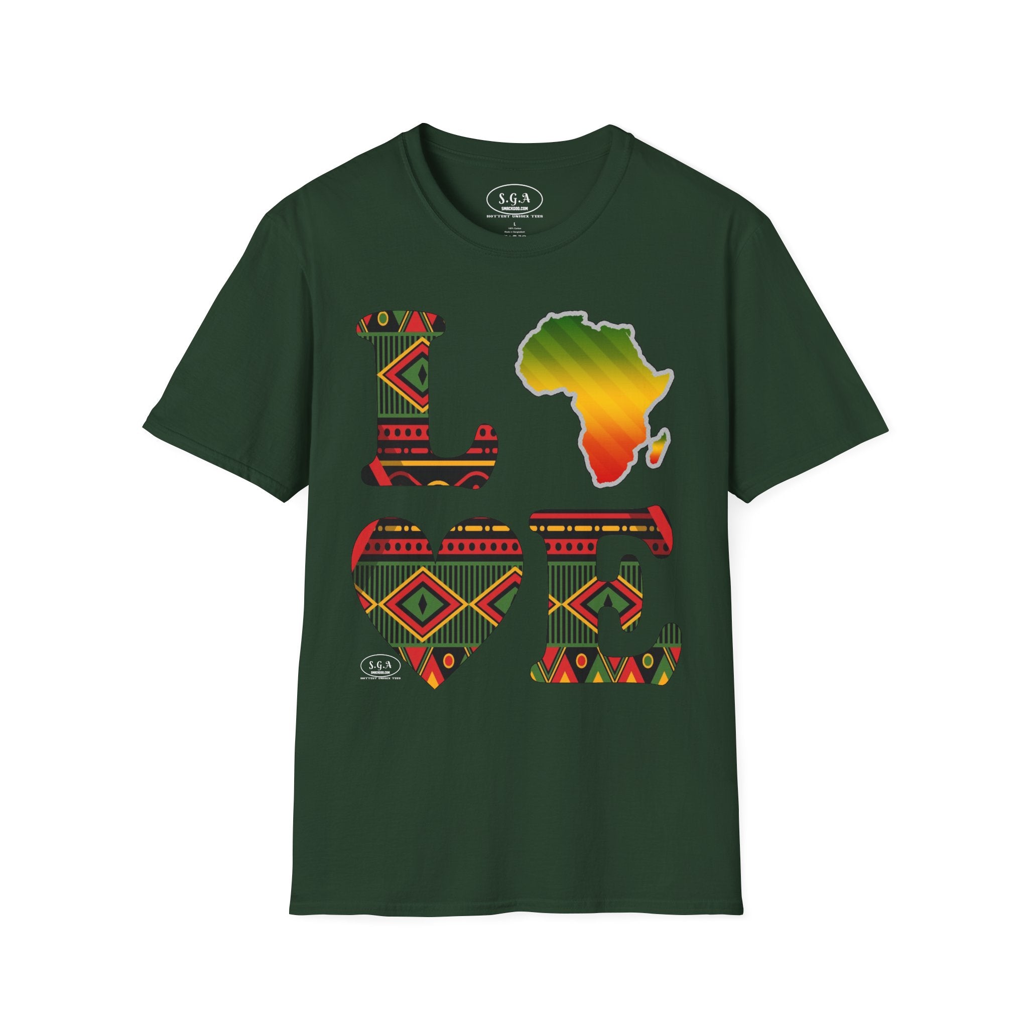 Love Africa T-Shirt – Smack God Apparel Afrocentric Graphic Tee | African Pride Streetwear Shirt | Cultural Urban T-shirt