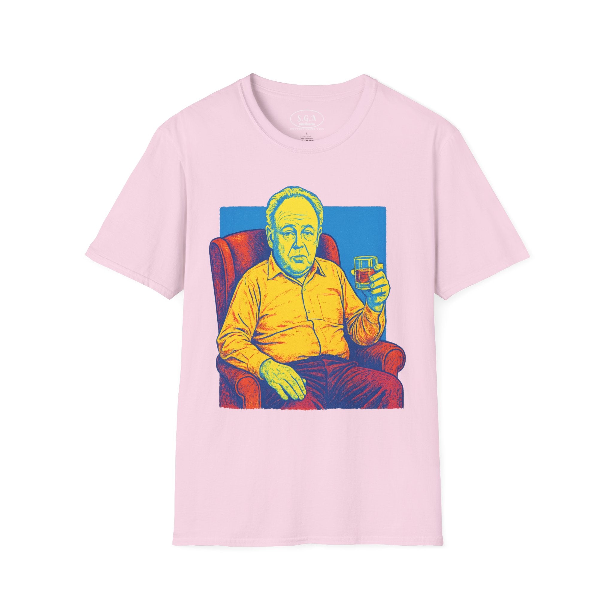 Smack God Apparel Archie Bunker Inspired T-Shirt – Retro Sitcom Graphic Tee | Vintage TV Culture Shirt | Pop Art Classic Tee