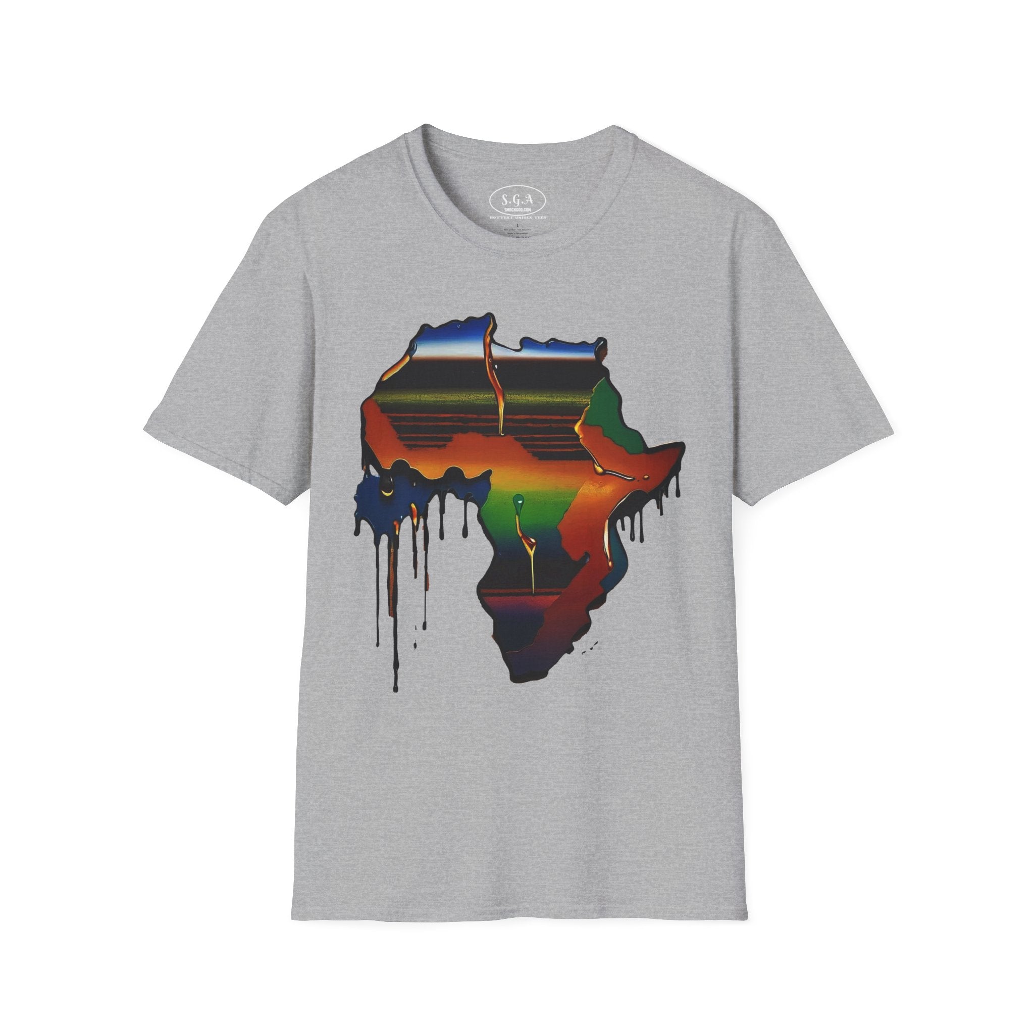 Africa Drip Graphic T-Shirt – Smack God Apparel Afrocentric Streetwear Tee | Melanin Culture Shirt | Urban Art T-shirt