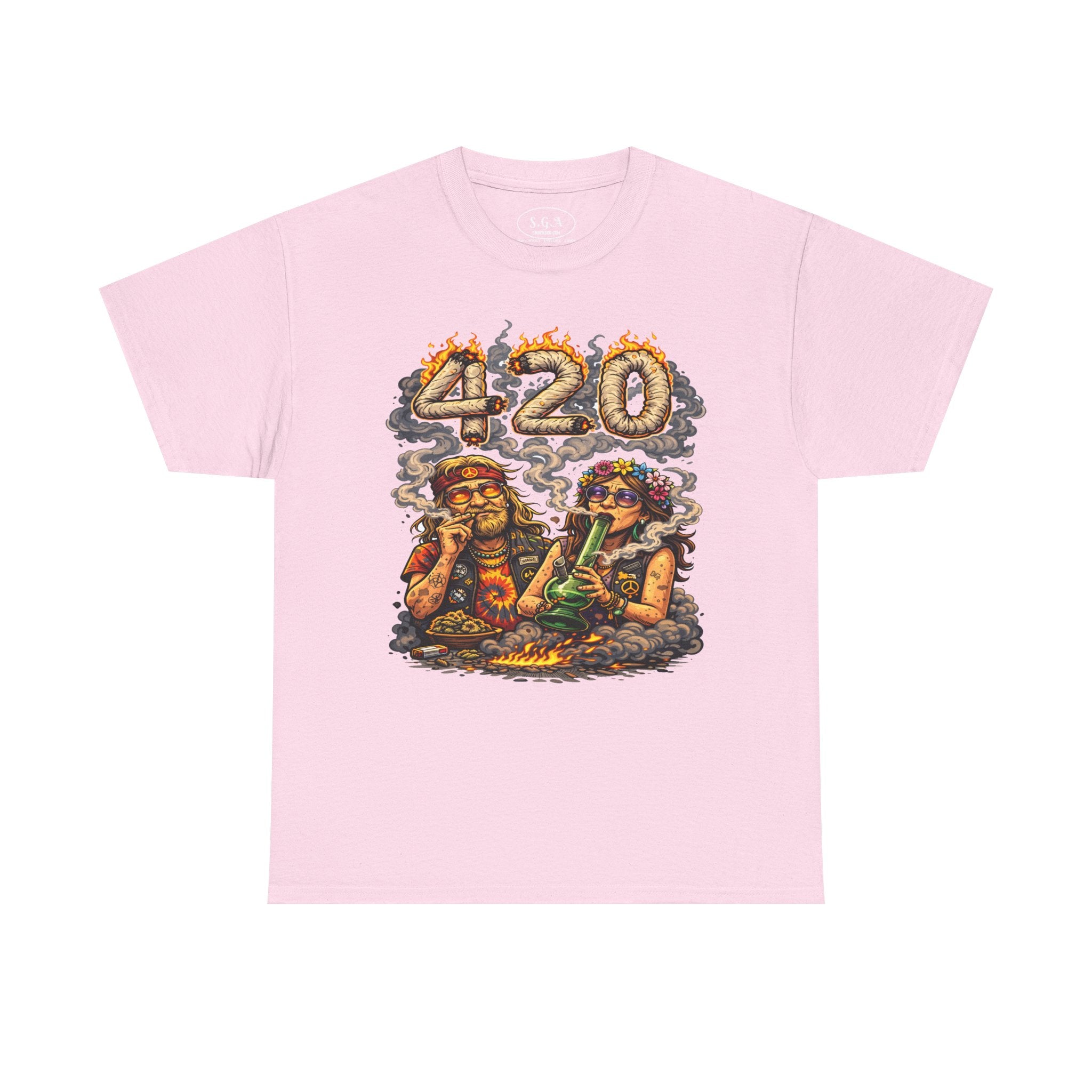 420 Hippie Smoke Shirt – Smack God Apparel | Stoner Cartoon Graphic T-Shirt | Funny Weed Culture Streetwear Tee