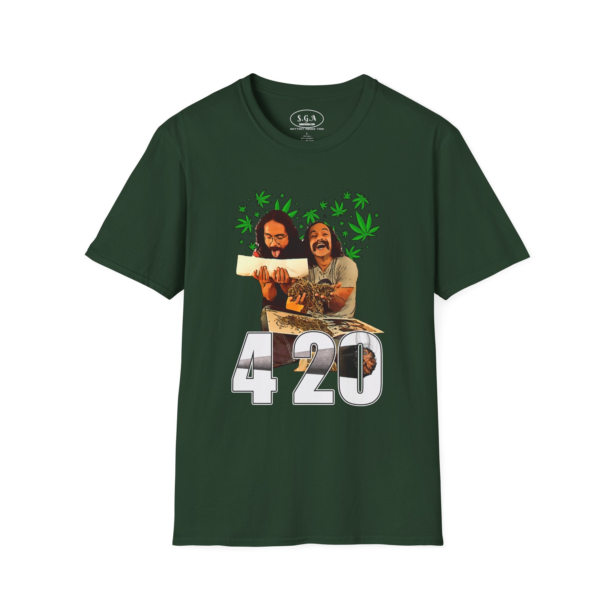 “420 Roll Up Crew” Graphic T-Shirt – Cheech & Chong Inspired Tee | Funny Stoner Streetwear Shirt | Cannabis Culture 420 Graphic Tee