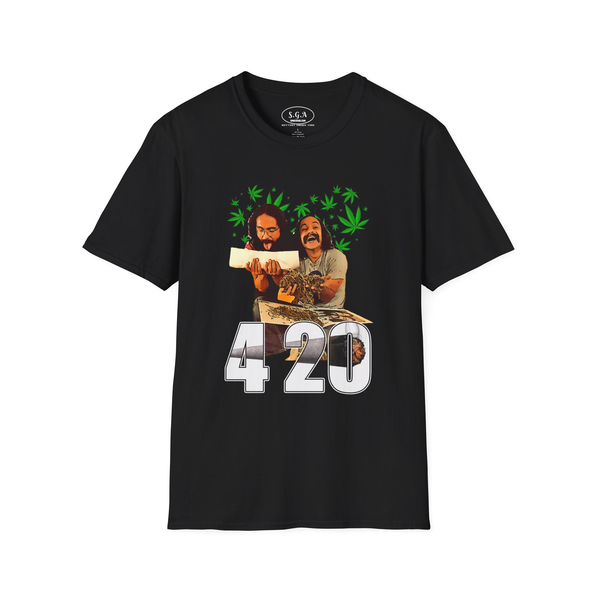 “420 Roll Up Crew” Graphic T-Shirt – Cheech & Chong Inspired Tee | Funny Stoner Streetwear Shirt | Cannabis Culture 420 Graphic Tee