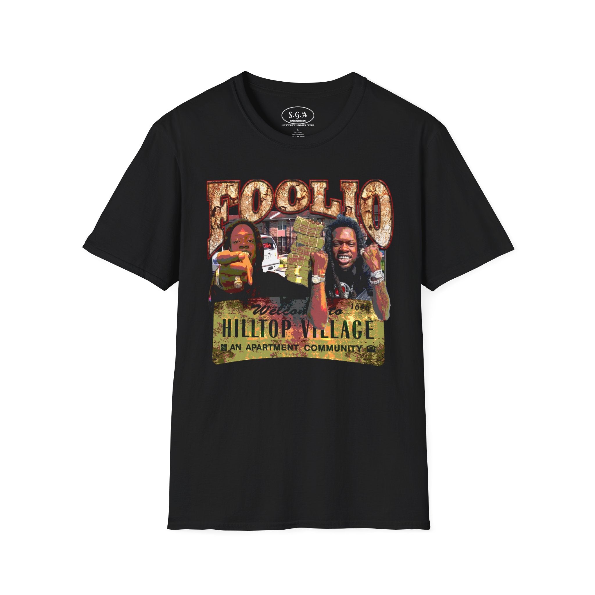 Julio Foolio Hilltop Village T-Shirt – Urban Rap Streetwear Graphic Tee | Hip Hop Culture Shirt | Smack God Apparel