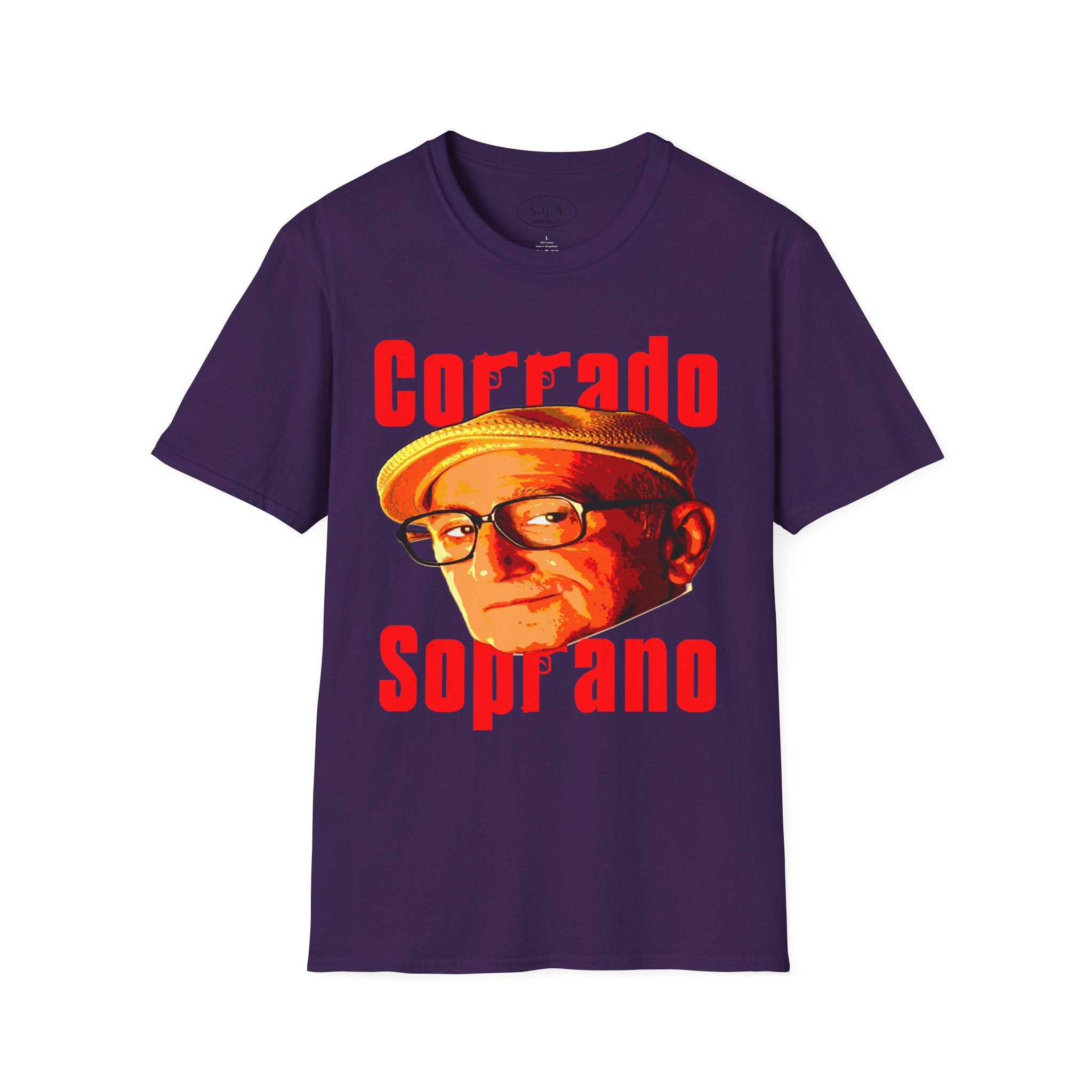 Smack God Apparel “Corrado Soprano” Graphic T-Shirt – Mafia Inspired Streetwear Tee | Classic Mob Boss Vintage Style Shirt | TV Culture Graphic Tee