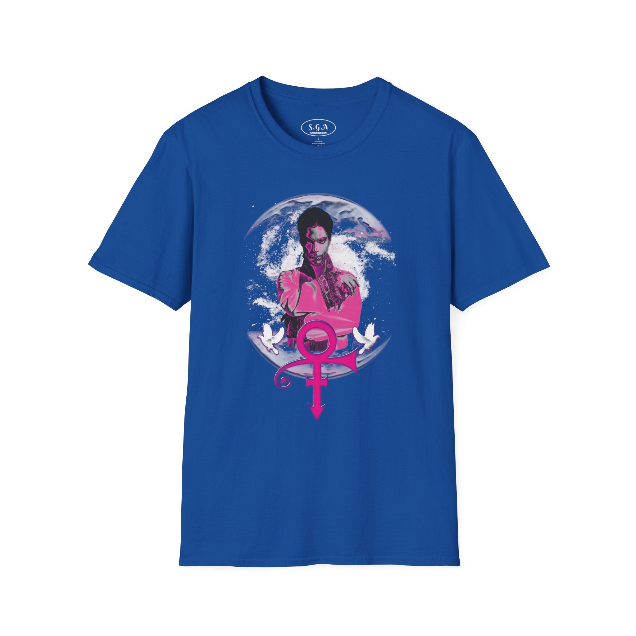Smack God Apparel “Purple Icon Energy” Graphic T-Shirt – Artist Formerly Known as Prince Inspired Tee | Retro Music Legend Streetwear Shirt | Vintage Pop Graphic Tee