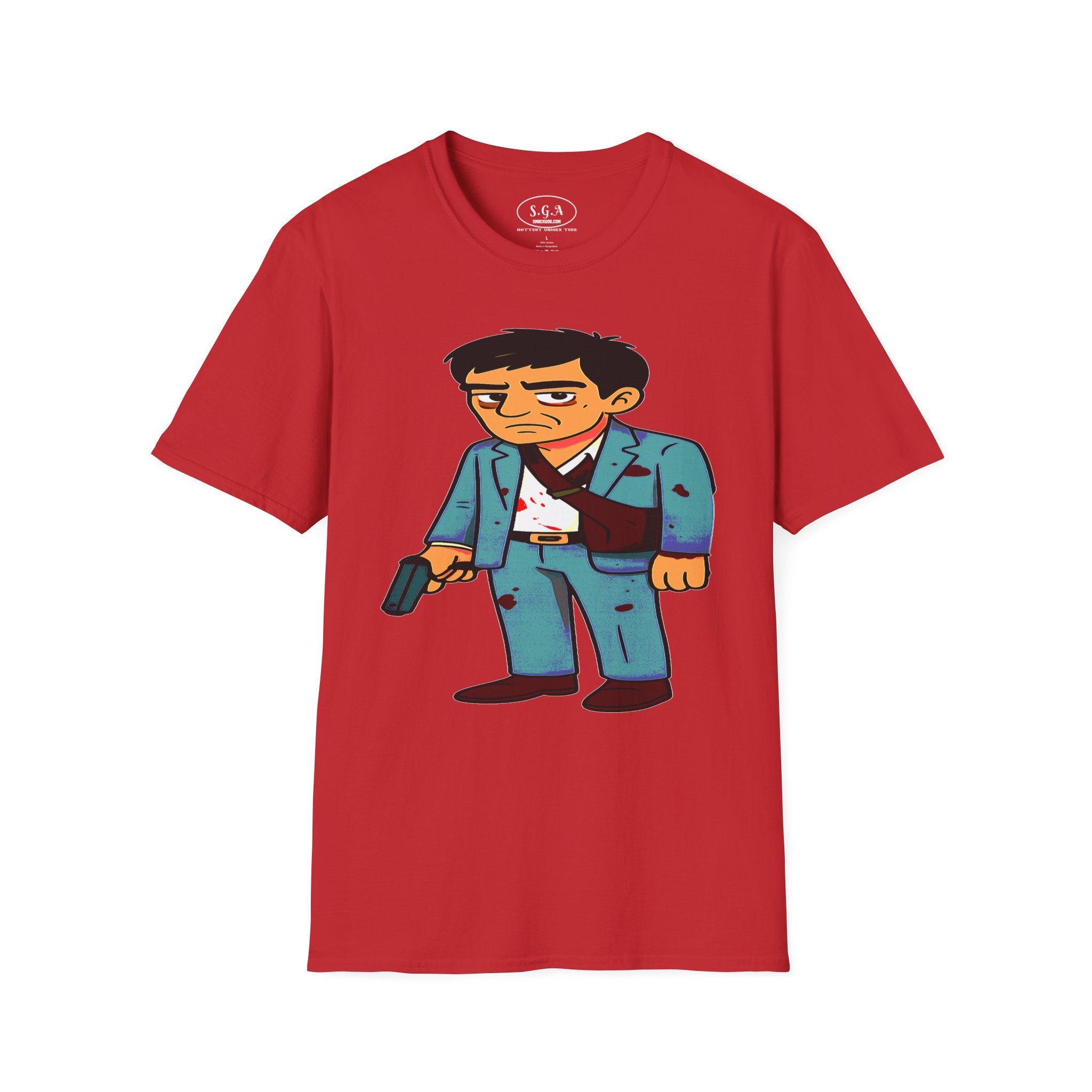 Tony Montana Inspired Graphic T-Shirt – Scarface Street Boss Cartoon Tee | Retro Movie Urban Shirt | Smack God Apparel