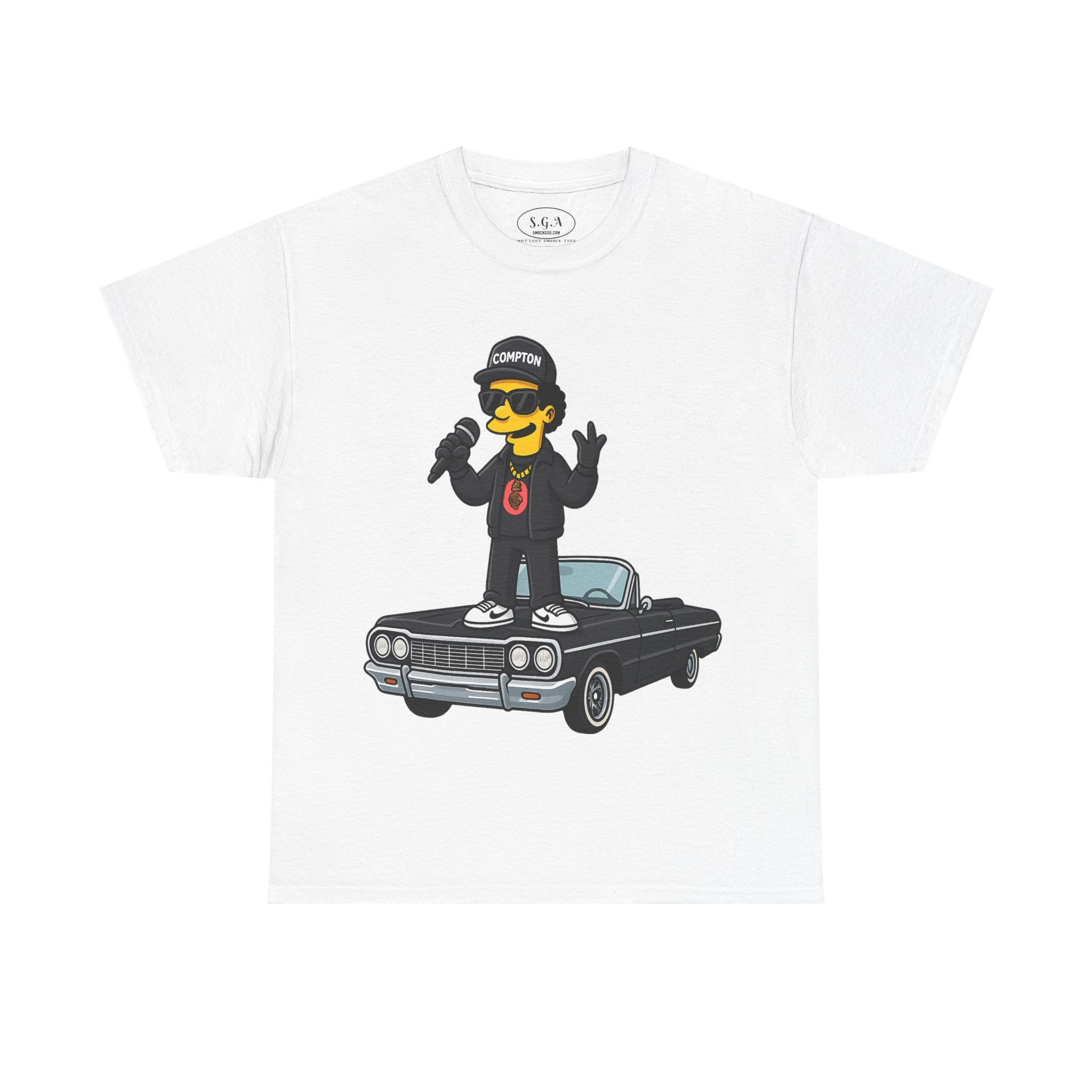 Compton Lowrider Rap Shirt – Smack God Apparel | Hip Hop Cartoon Graphic T-Shirt | West Coast Streetwear Tee