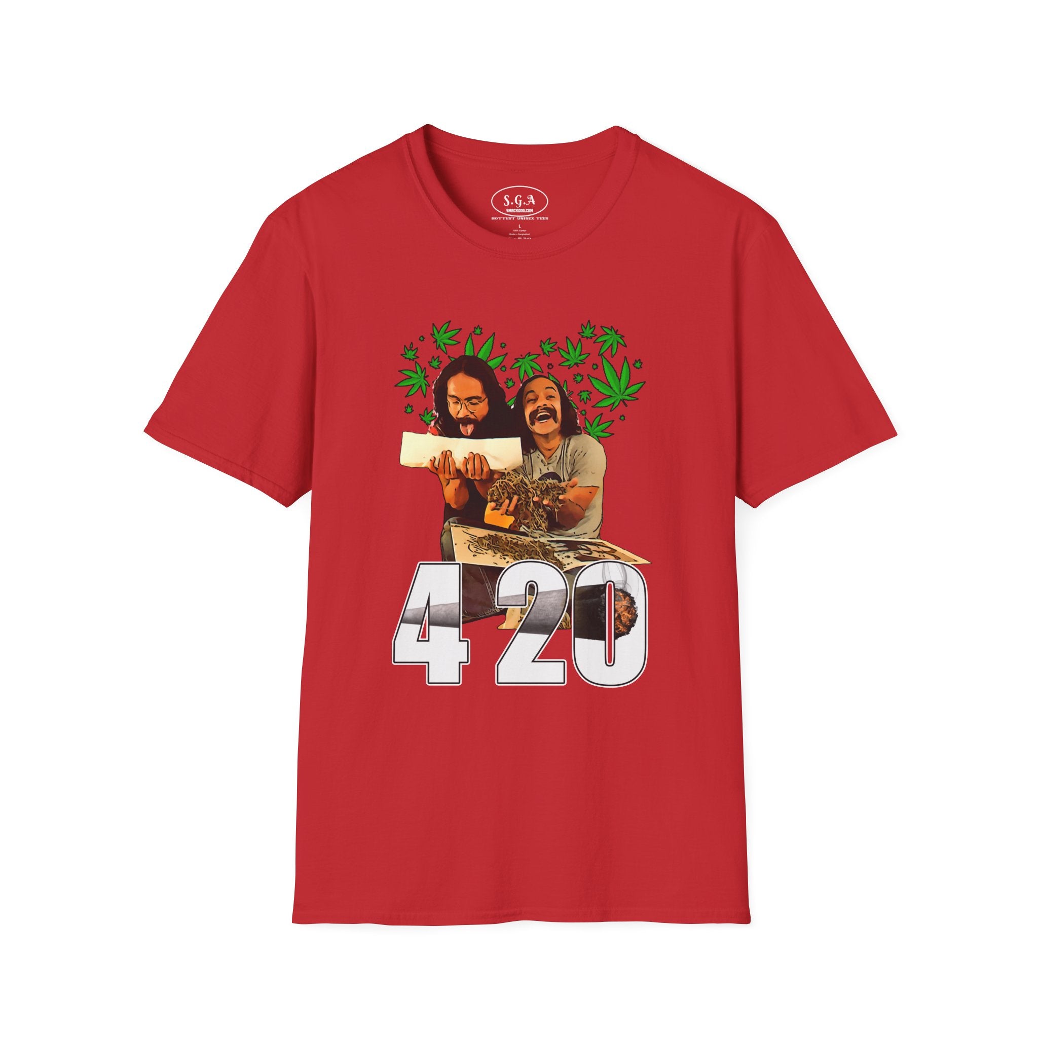 “420 Roll Up Crew” Graphic T-Shirt – Cheech & Chong Inspired Tee | Funny Stoner Streetwear Shirt | Cannabis Culture 420 Graphic Tee