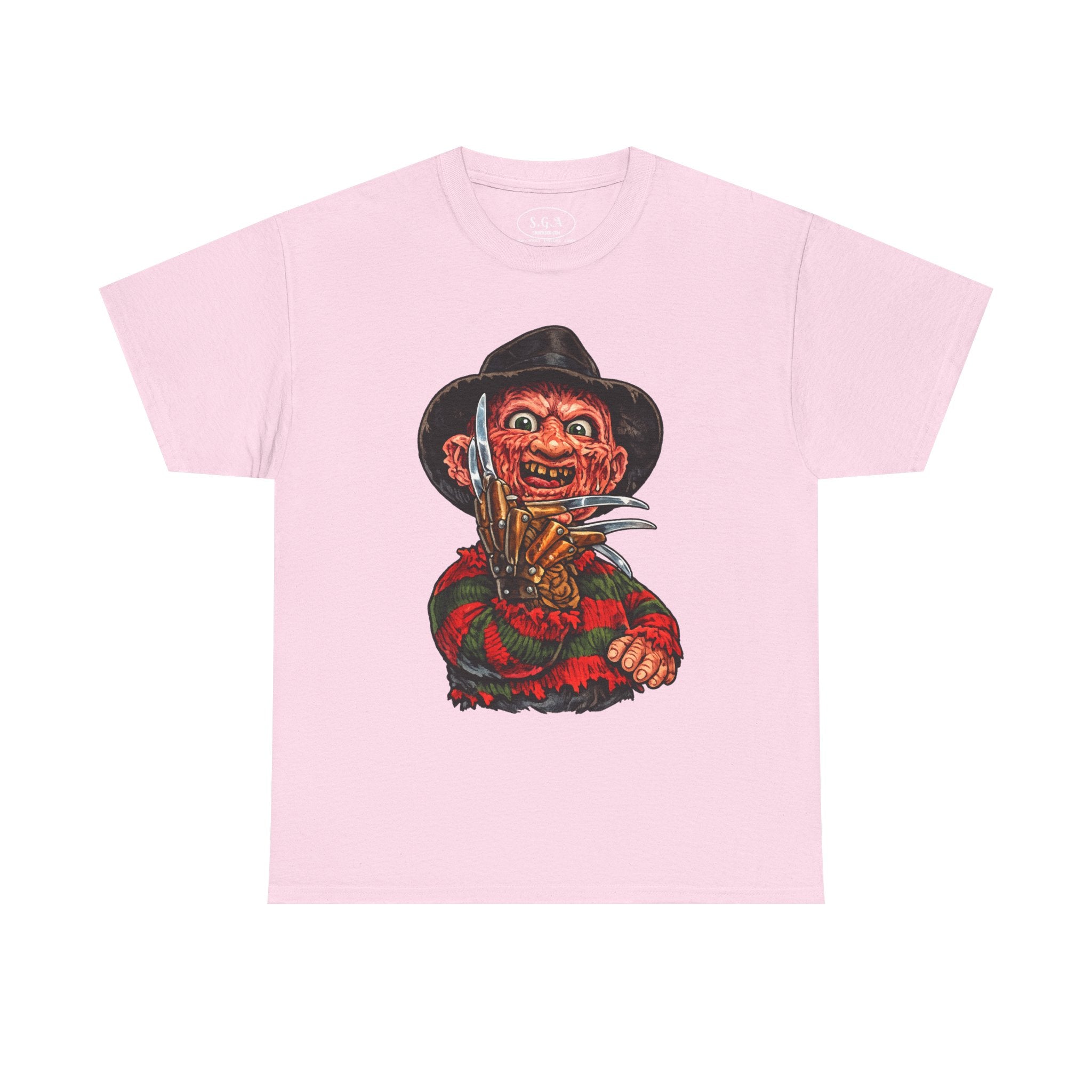 Smack God Apparel “Freddy Krueger Nightmare Slasher” Graphic T-Shirt – Horror Streetwear Tee | Retro Scary Killer Shirt | Halloween Graphic Tee