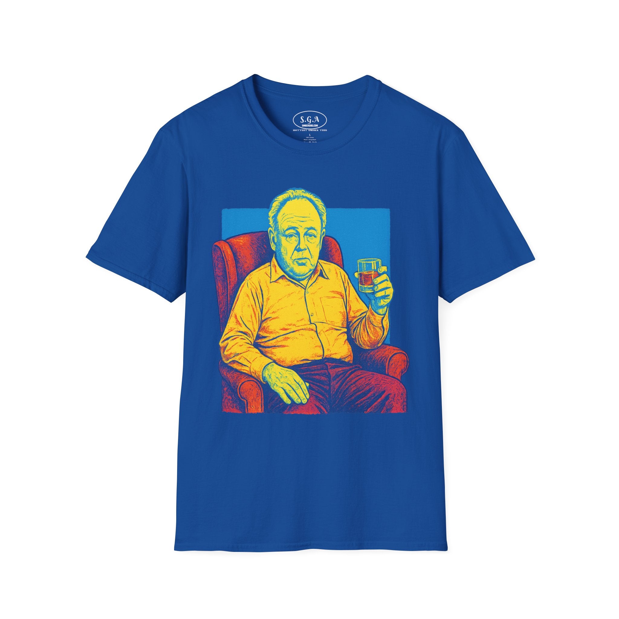 Smack God Apparel Archie Bunker Inspired T-Shirt – Retro Sitcom Graphic Tee | Vintage TV Culture Shirt | Pop Art Classic Tee