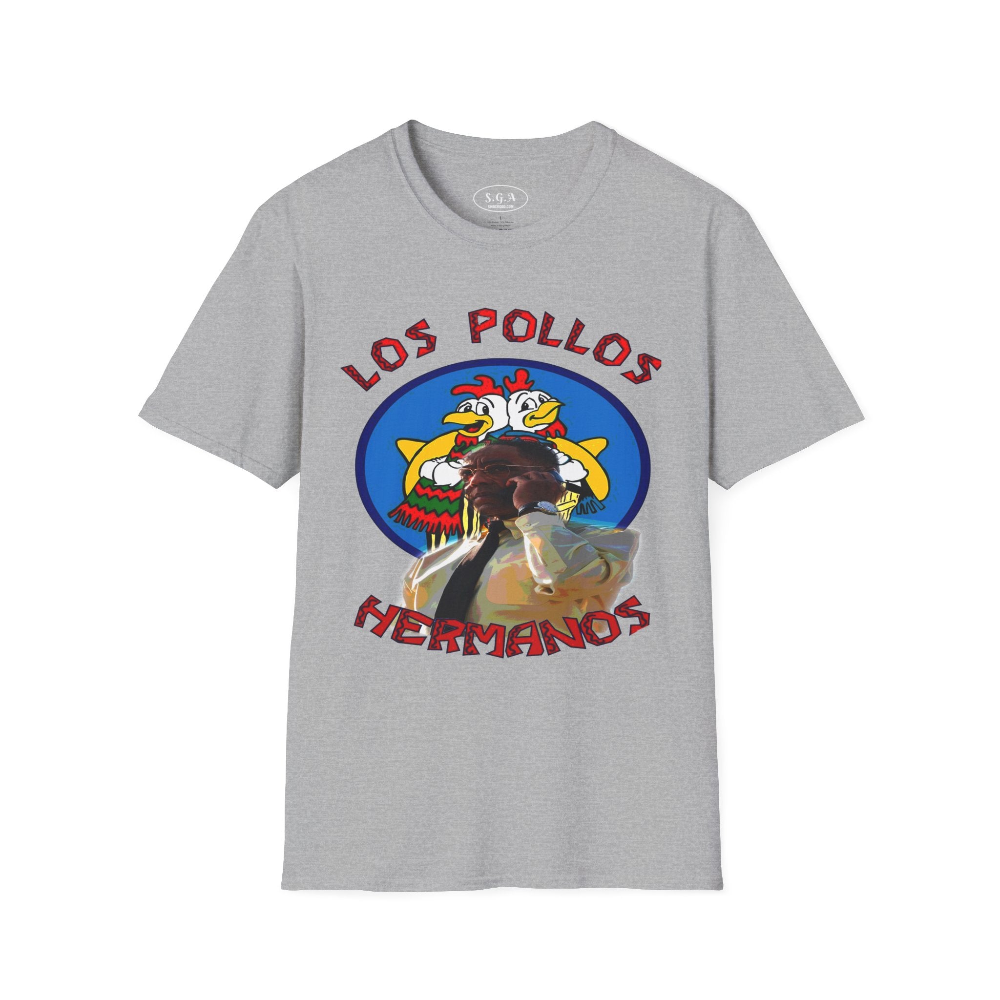 Gustavo Fring Los Pollos Hermanos T-Shirt – Breaking Bad Inspired Graphic Tee | Smack God Apparel Streetwear Shirt | Crime Series Tee | SmackGod.com
