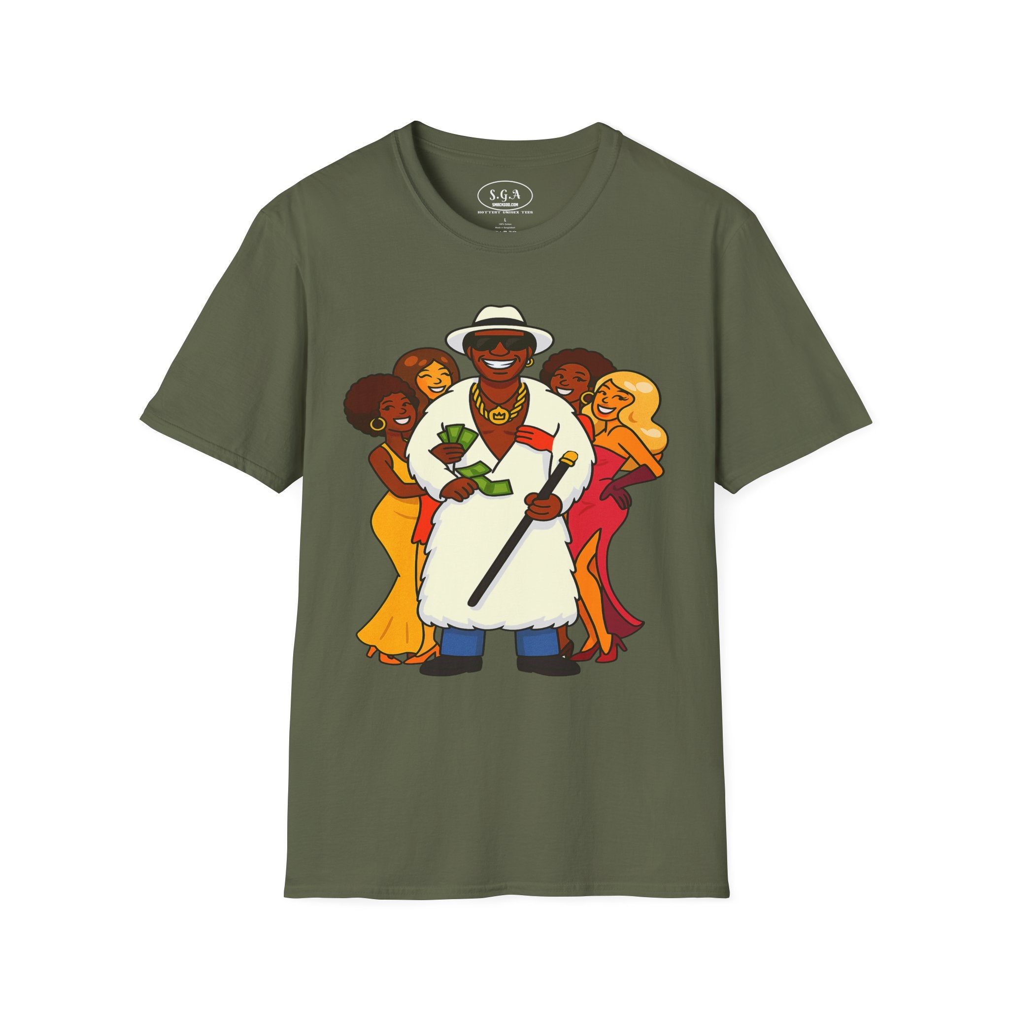 Goldie “The Mack” Inspired Pimp Boss T-Shirt – Money Hustler Graphic Tee | Retro Streetwear Shirt | Smack God Apparel