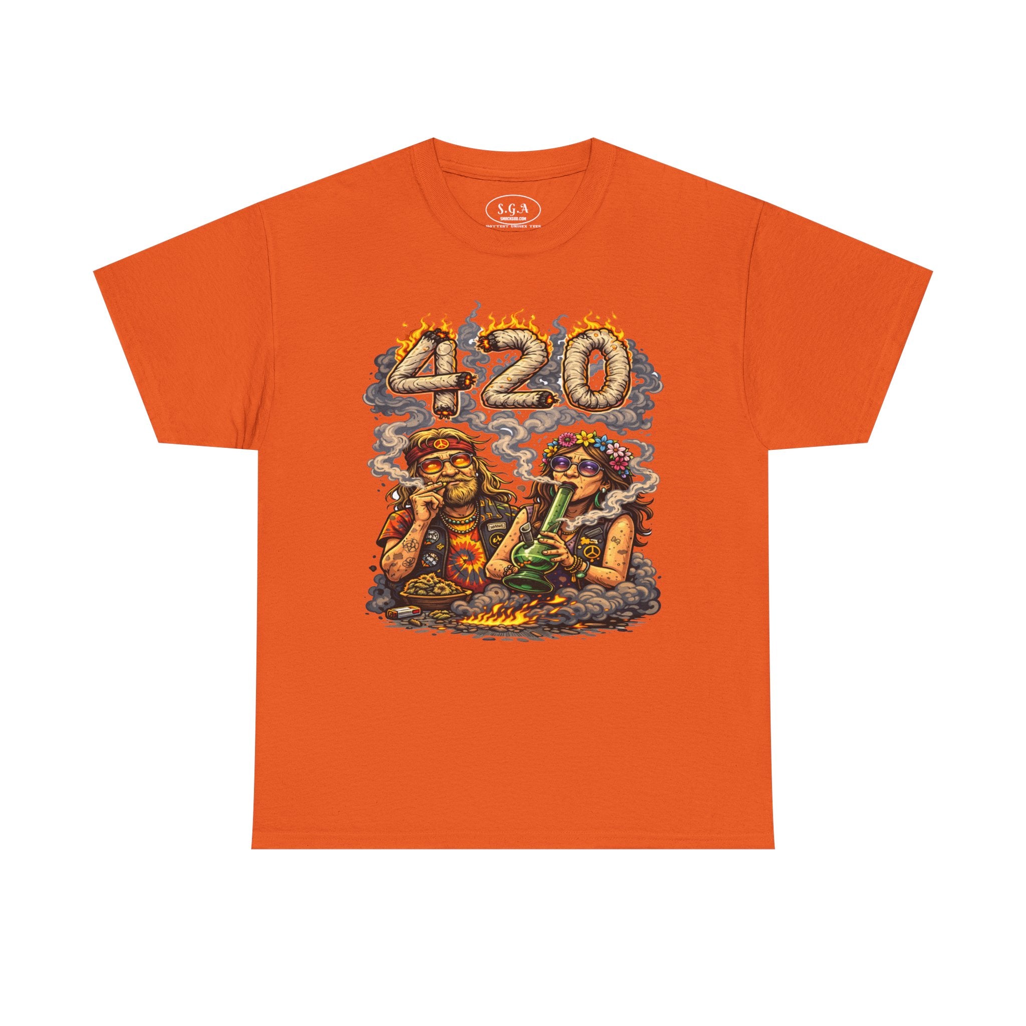 420 Hippie Smoke Shirt – Smack God Apparel | Stoner Cartoon Graphic T-Shirt | Funny Weed Culture Streetwear Tee