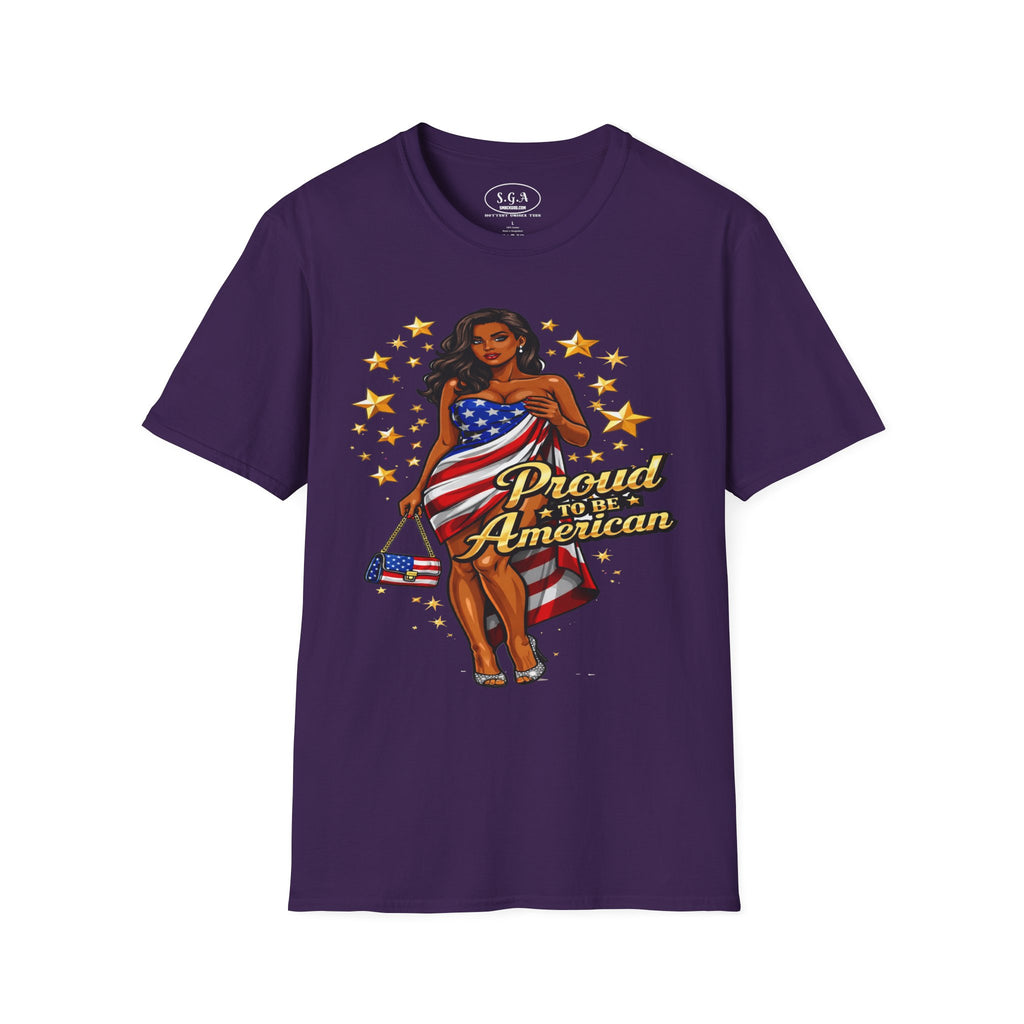 Smack God Apparel “Proud to Be American” T-Shirt – Patriotic USA Flag Graphic Tee | Sexy Independence Day Shirt | 4th of July Streetwear Tee