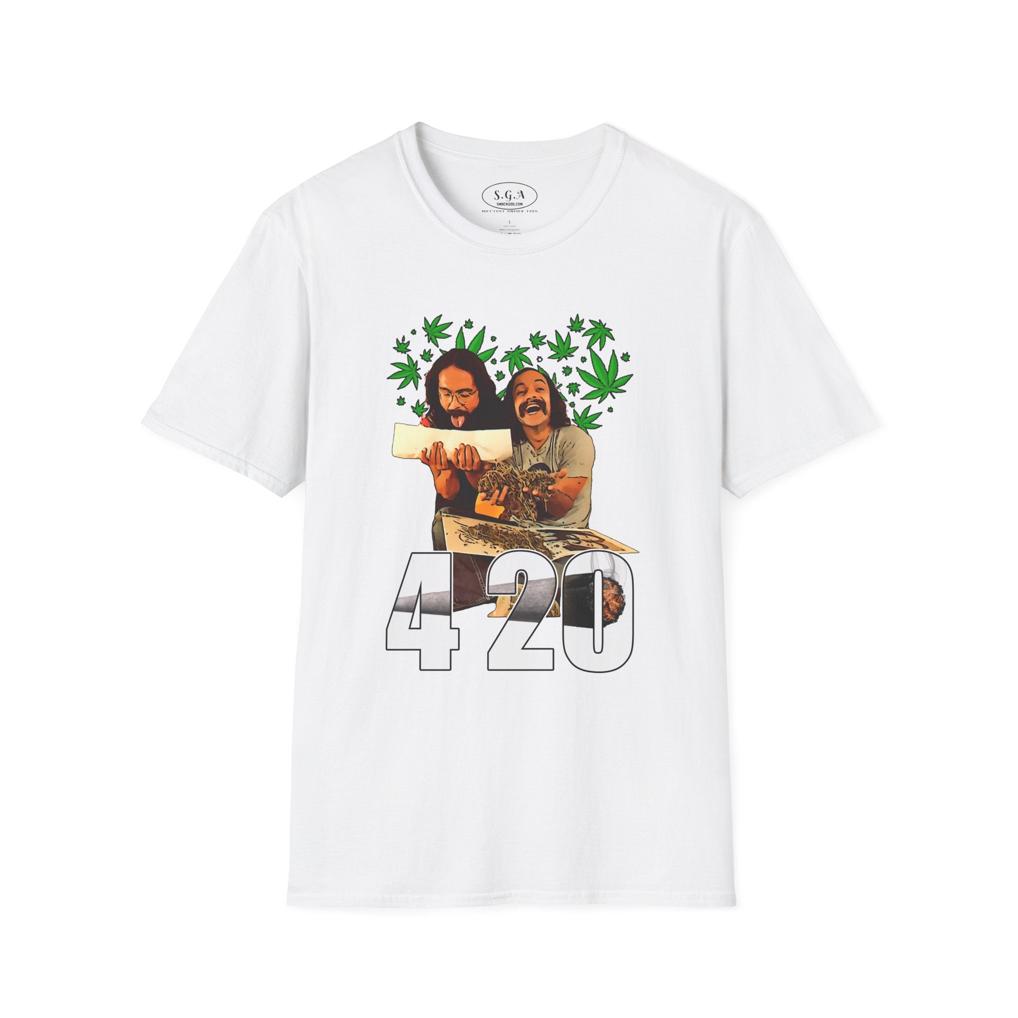 “420 Roll Up Crew” Graphic T-Shirt – Cheech & Chong Inspired Tee | Funny Stoner Streetwear Shirt | Cannabis Culture 420 Graphic Tee