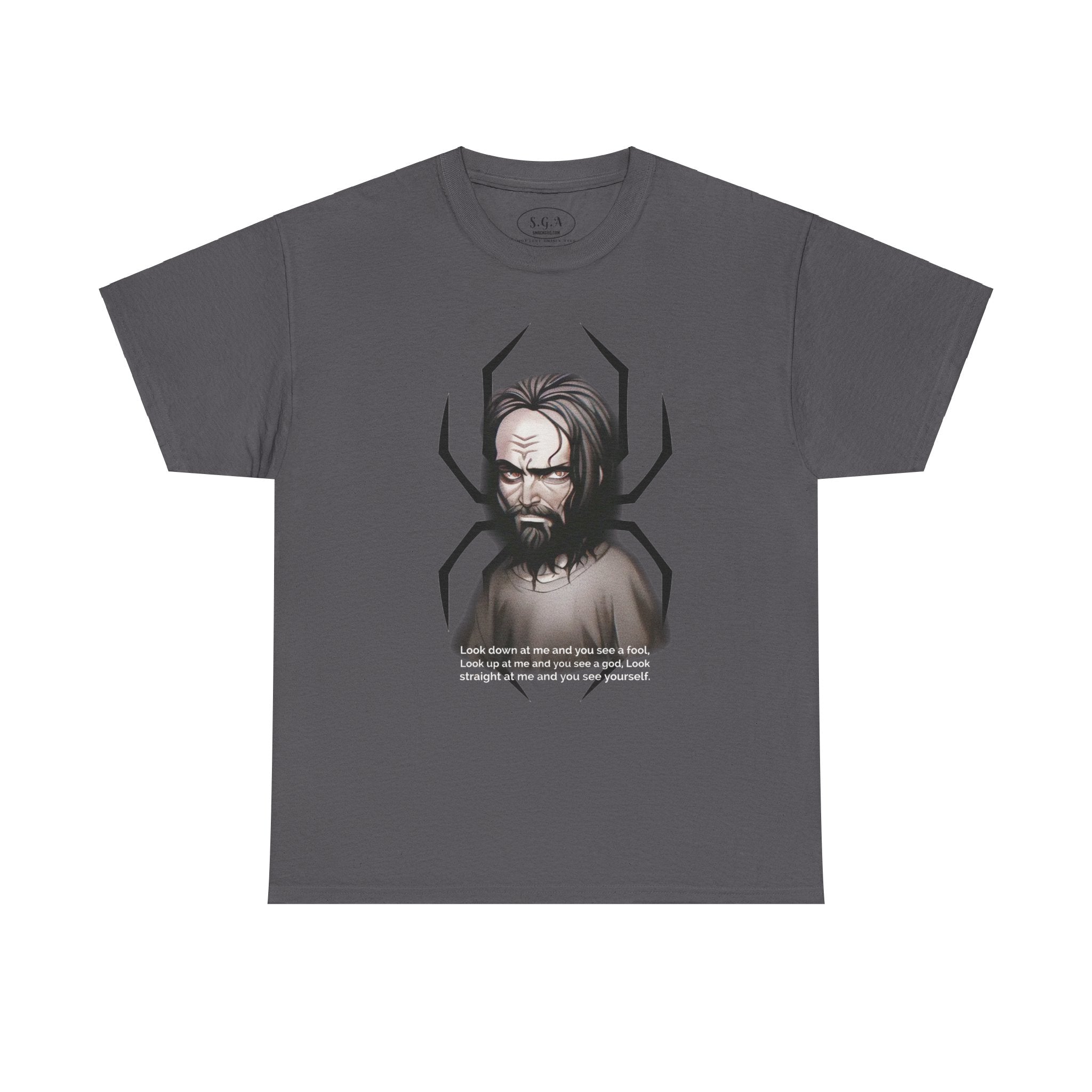 Smack God Apparel “Dark History Files” Graphic T-Shirt – Charles Manson Case Inspired Tee | True Crime Documentary Streetwear Shirt | Vintage News Graphic Tee