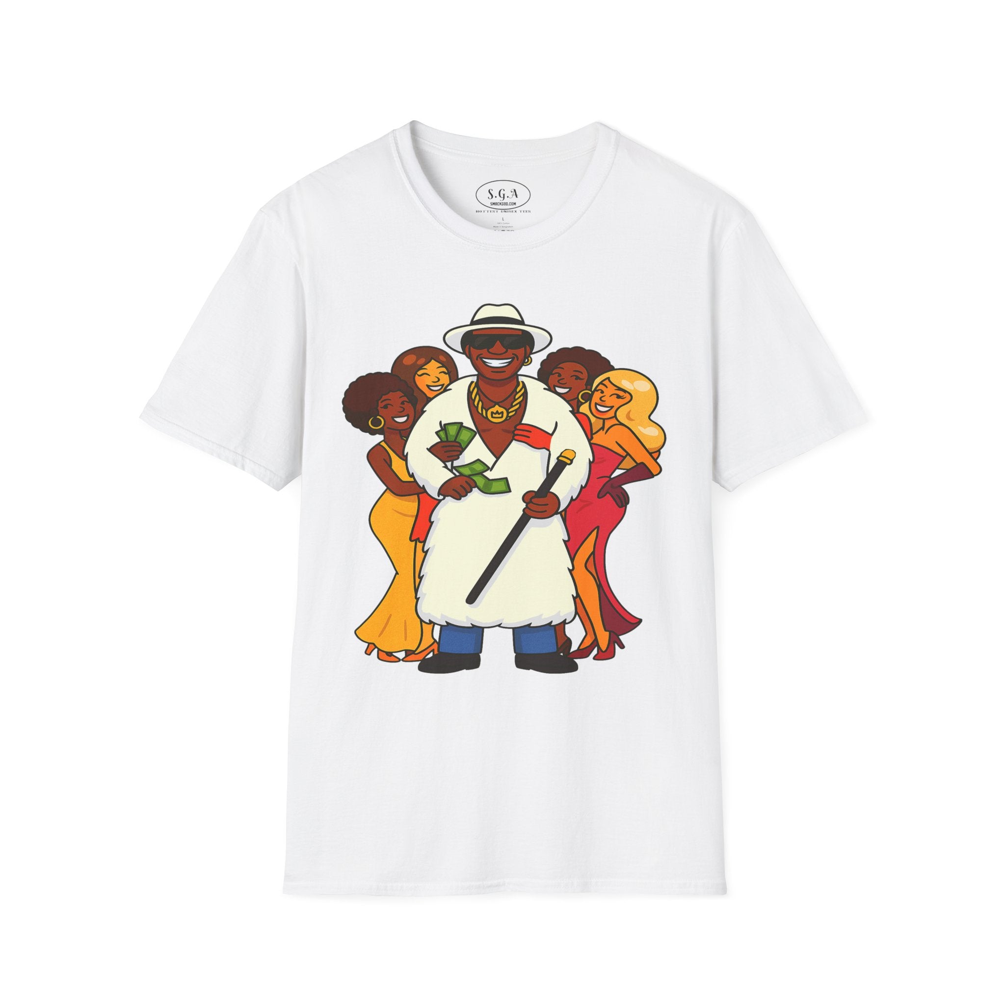 Goldie “The Mack” Inspired Pimp Boss T-Shirt – Money Hustler Graphic Tee | Retro Streetwear Shirt | Smack God Apparel