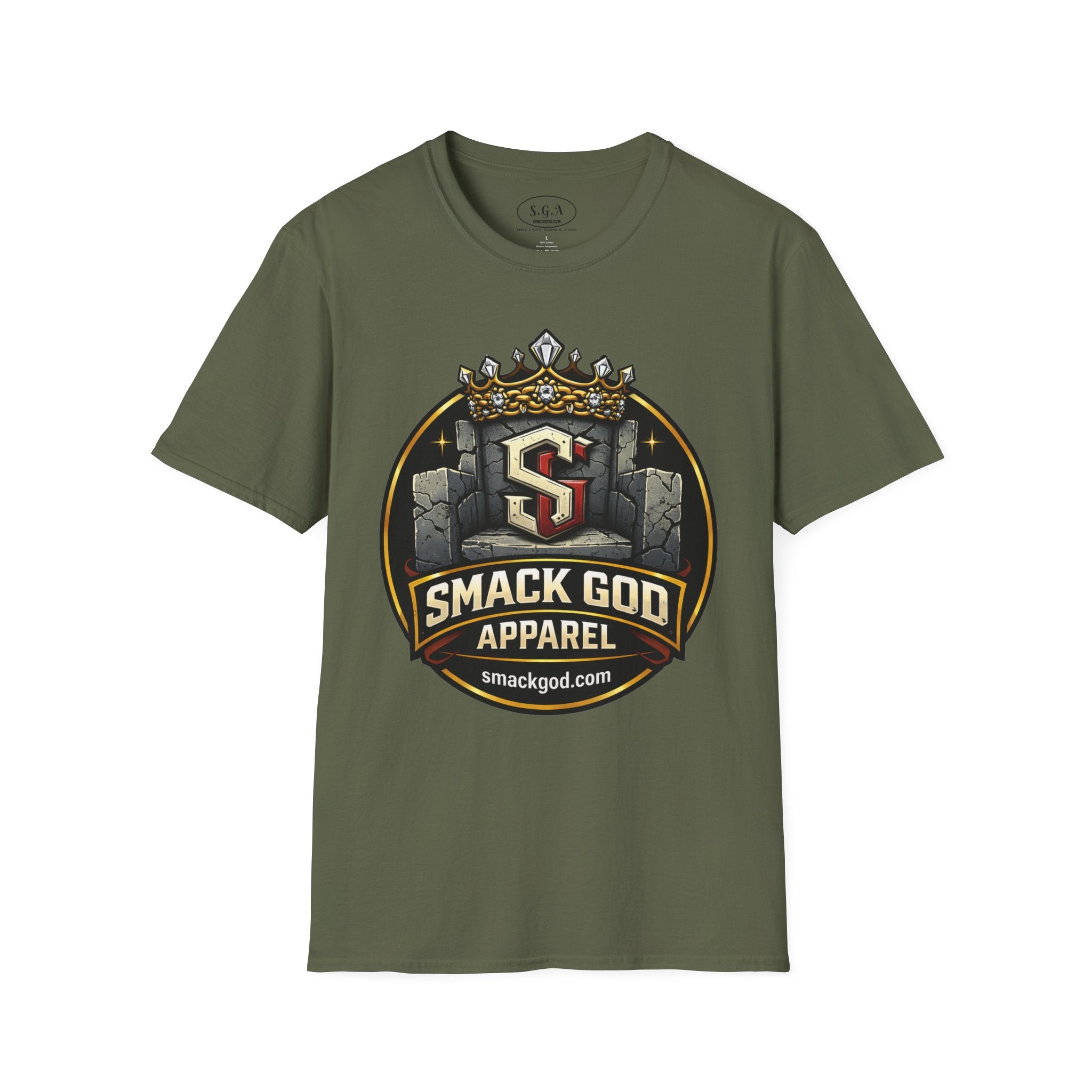 Smack God Apparel Logo T-Shirt – Crown Crest Streetwear Tee | Premium Urban Graphic Shirt | SmackGod.com