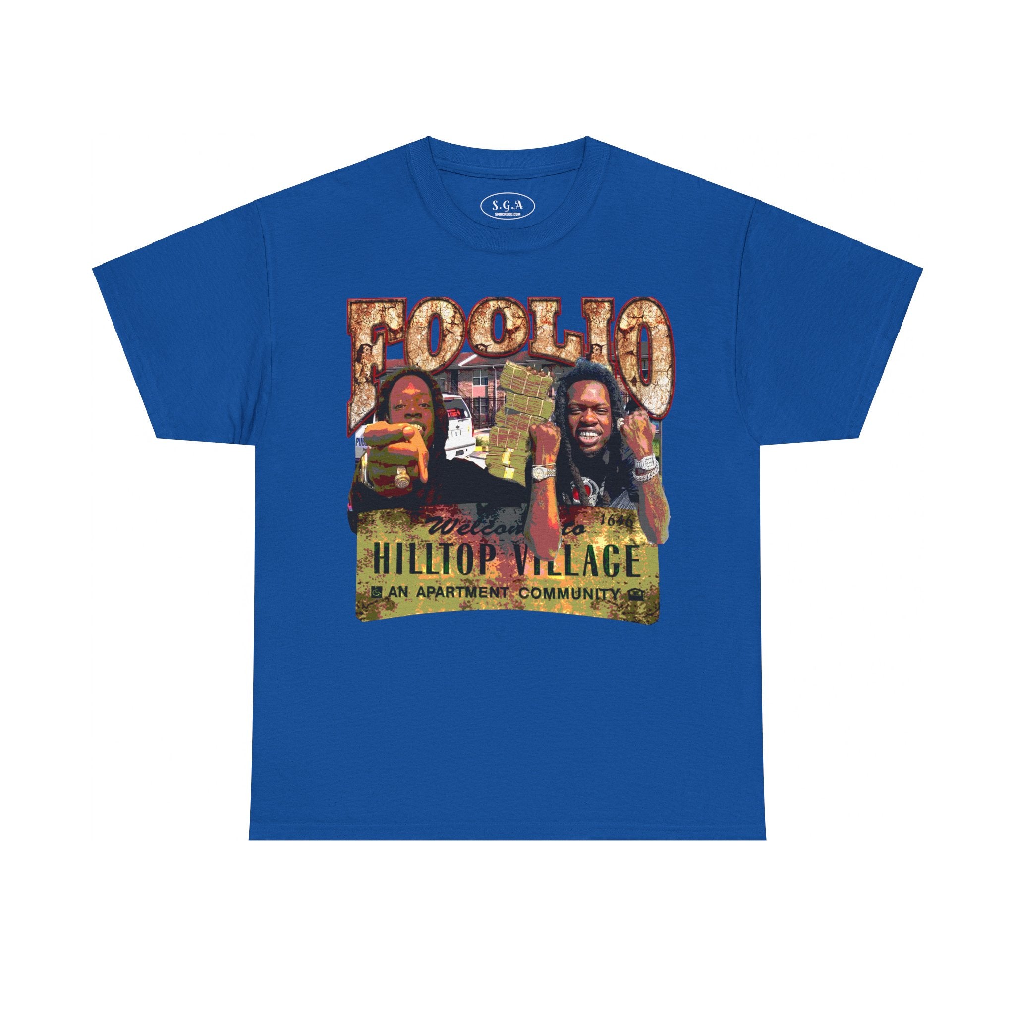 Julio Foolio Hilltop Village T-Shirt – Urban Rap Streetwear Graphic Tee | Hip Hop Culture Shirt | Smack God Apparel
