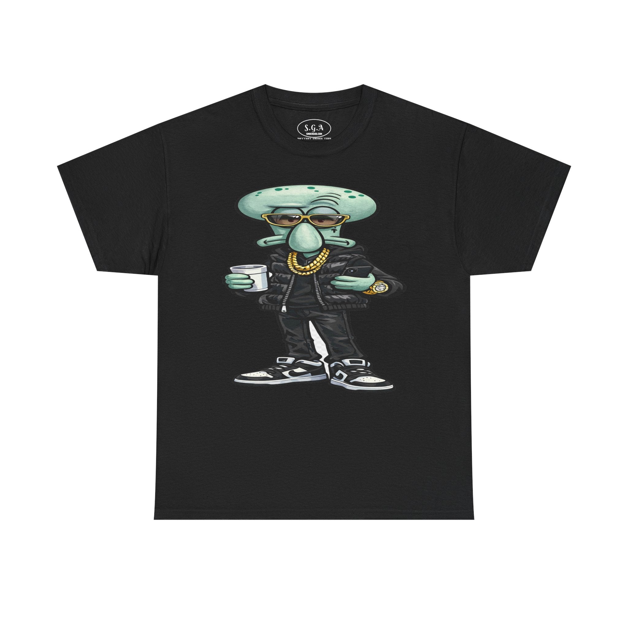 Drip Squidward Streetwear T-Shirt – Bikini Bottom Inspired Funny Graphic Tee | Urban Cartoon Shirt | Smack God Apparel