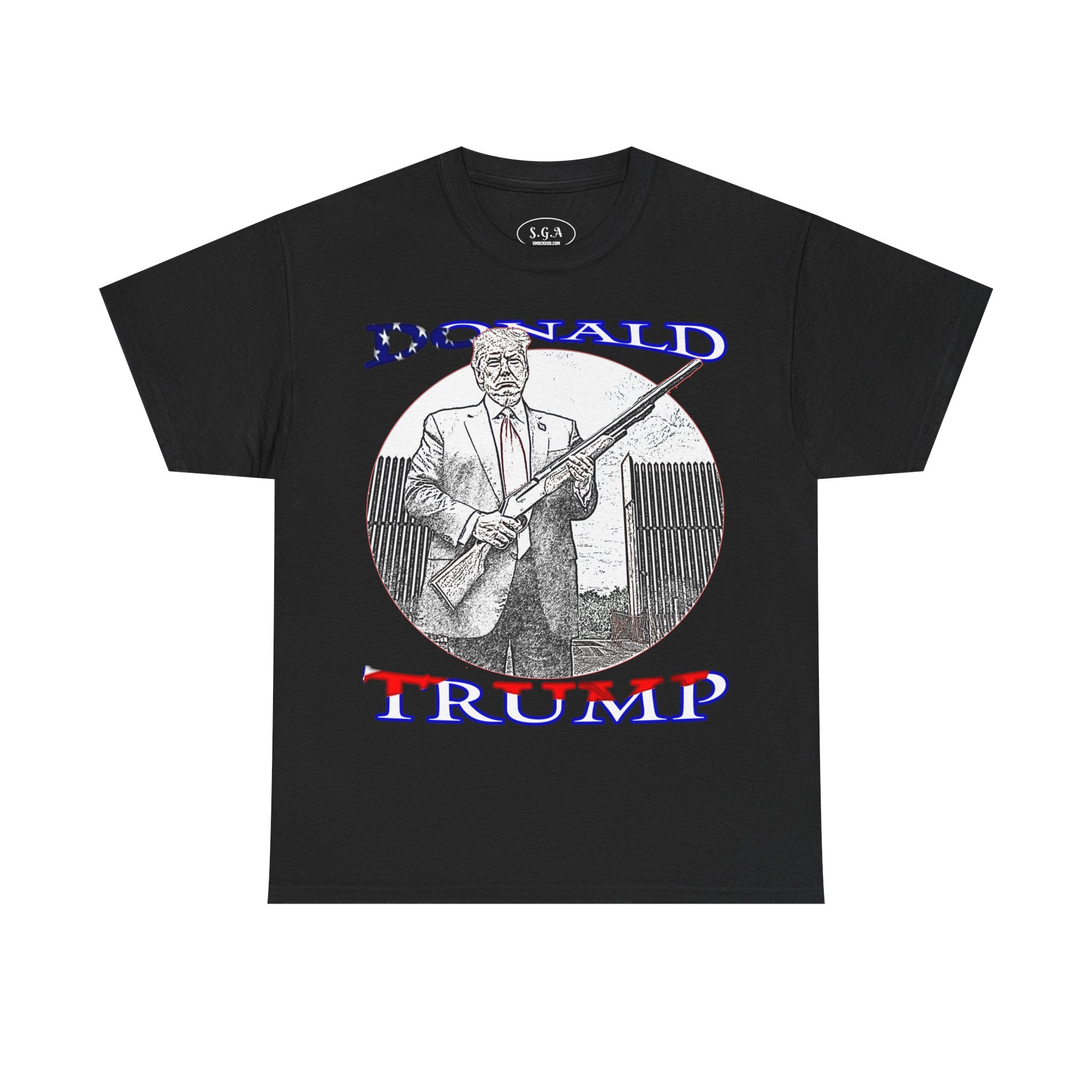 Smack God Apparel “Trump Shotgun Energy” Graphic T-Shirt – Bold Political Streetwear Tee | Patriotic Statement Shirt | Viral Graphic Tee