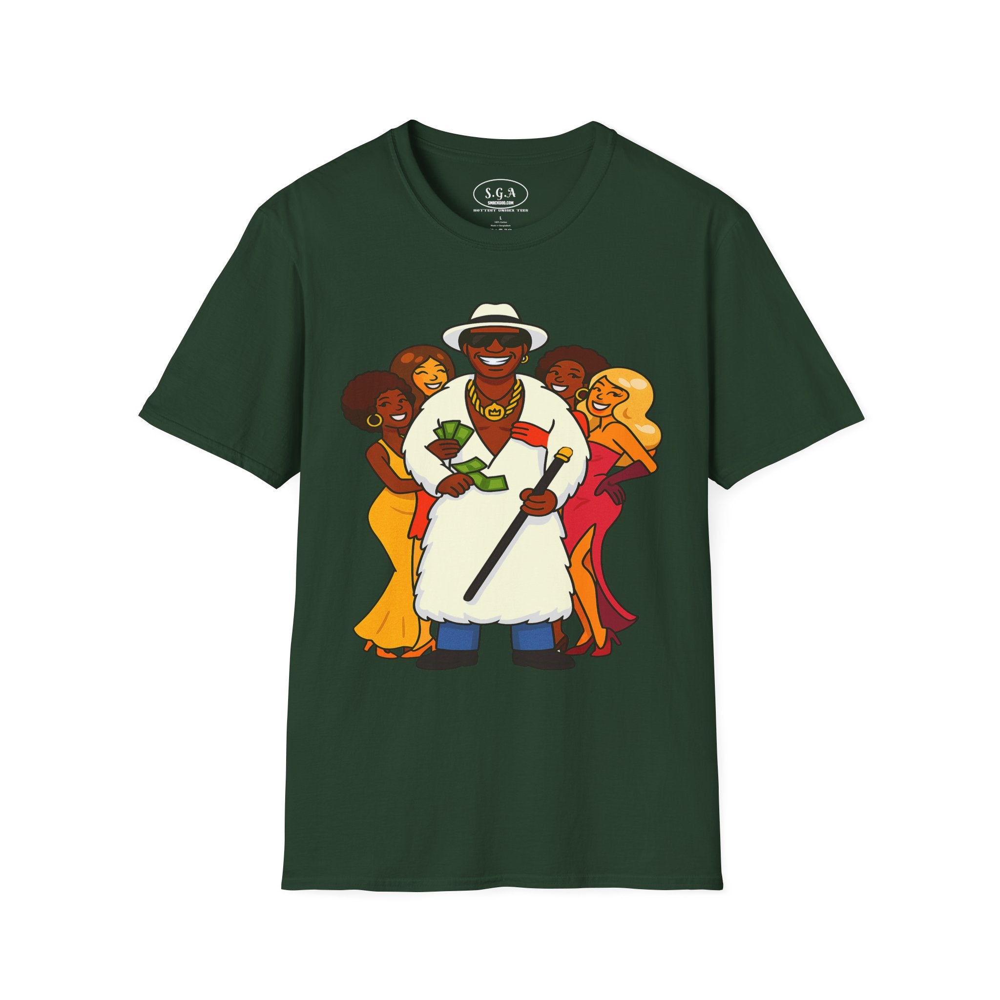 Goldie “The Mack” Inspired Pimp Boss T-Shirt – Money Hustler Graphic Tee | Retro Streetwear Shirt | Smack God Apparel