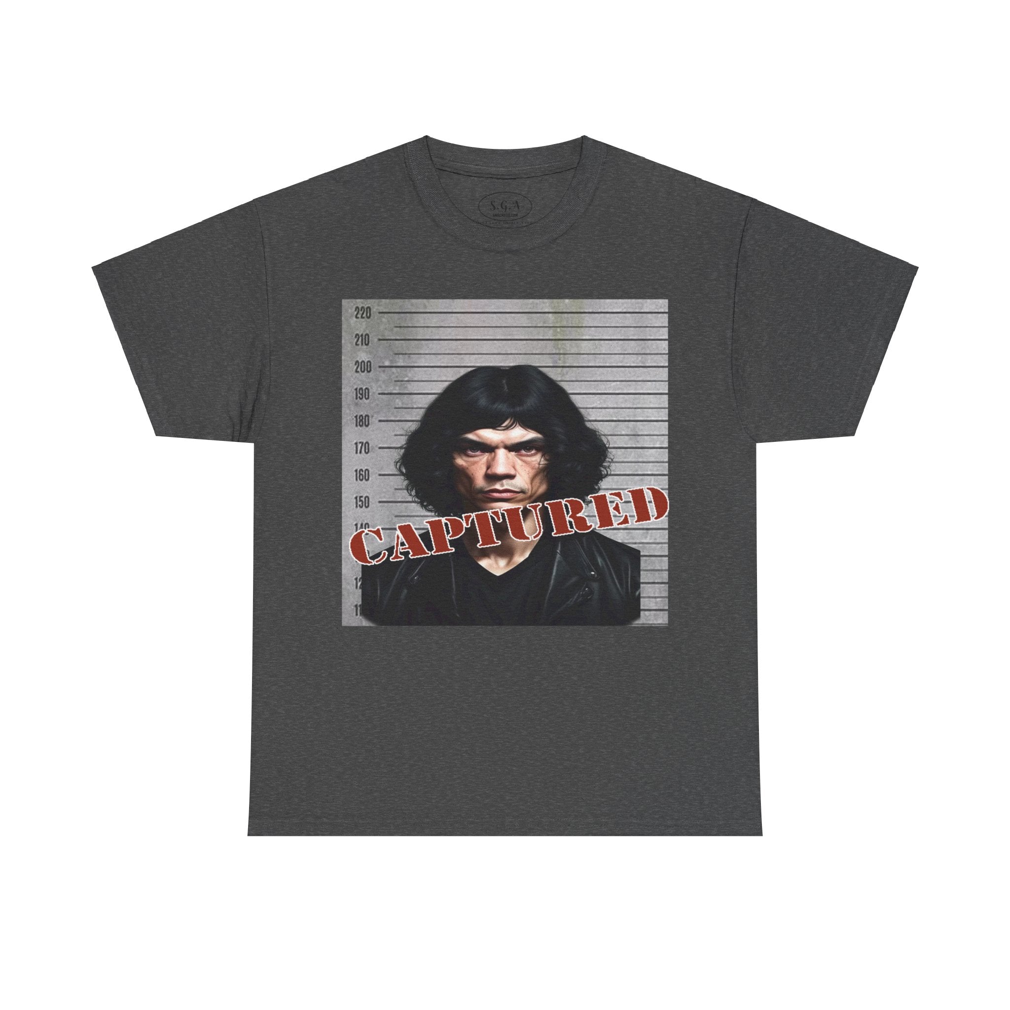 Smack God Apparel “Captured: Night Stalker Era” Graphic T-Shirt – True Crime Inspired Streetwear Tee | Vintage Newspaper Arrest Shirt | Dark Graphic Tee