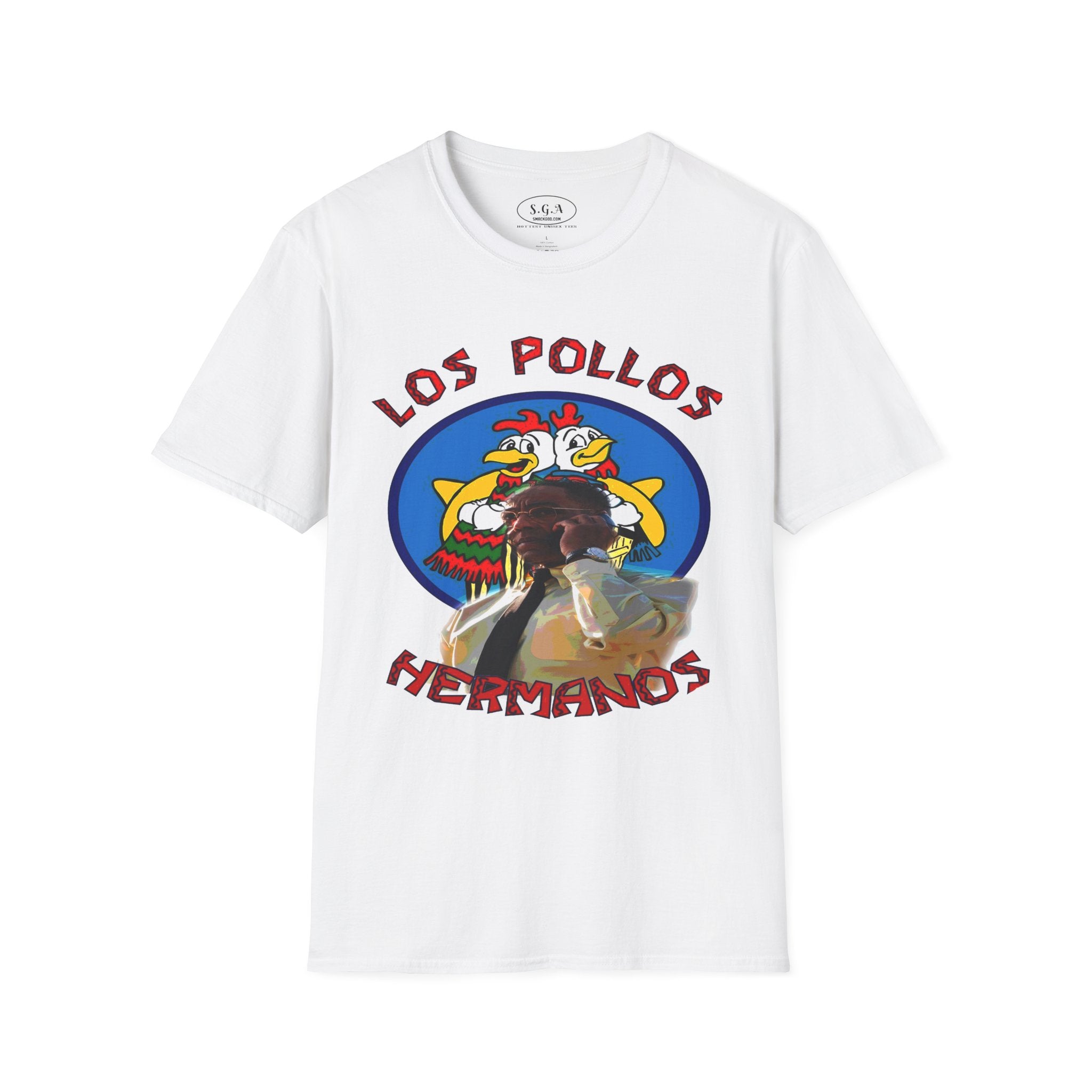 Gustavo Fring Los Pollos Hermanos T-Shirt – Breaking Bad Inspired Graphic Tee | Smack God Apparel Streetwear Shirt | Crime Series Tee | SmackGod.com