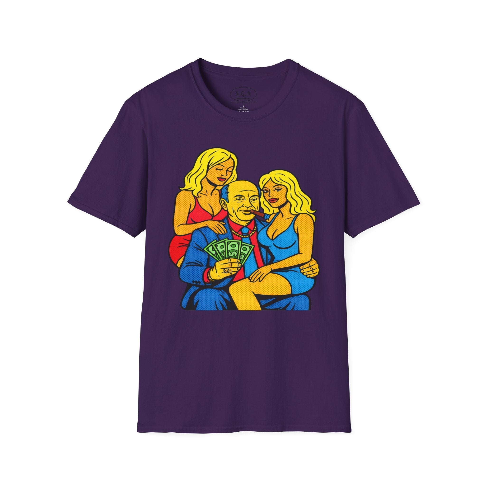 Vintage Mob Boss Money Shirt – Smack God Apparel | Cartoon Gangster Graphic T-Shirt | Retro Mafia Boss Streetwear Tee