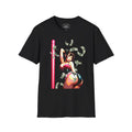 Anime Dancer Graphic T-Shirt – Neon Pin-Up Streetwear Tee | Retro Anime Art Graphic Shirt | Smack God Apparel
