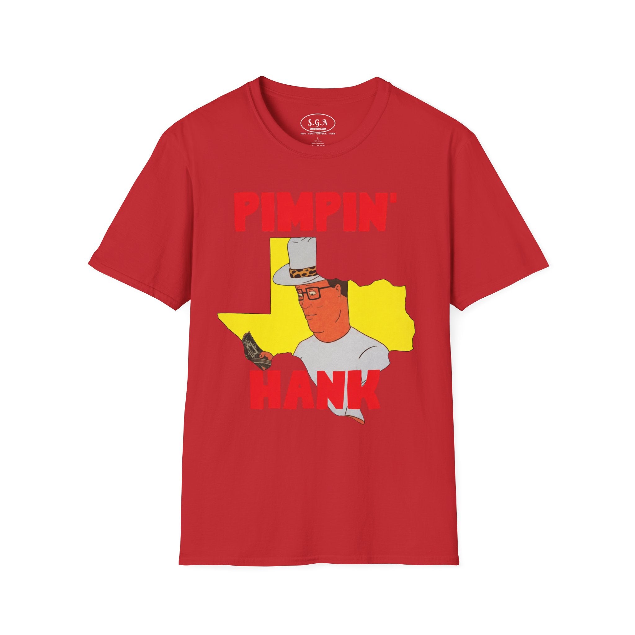 Pimpin’ Hank Funny T-Shirt – Smack God Apparel | King of the Hill Meme Tee | Texas Graphic Streetwear Shirt