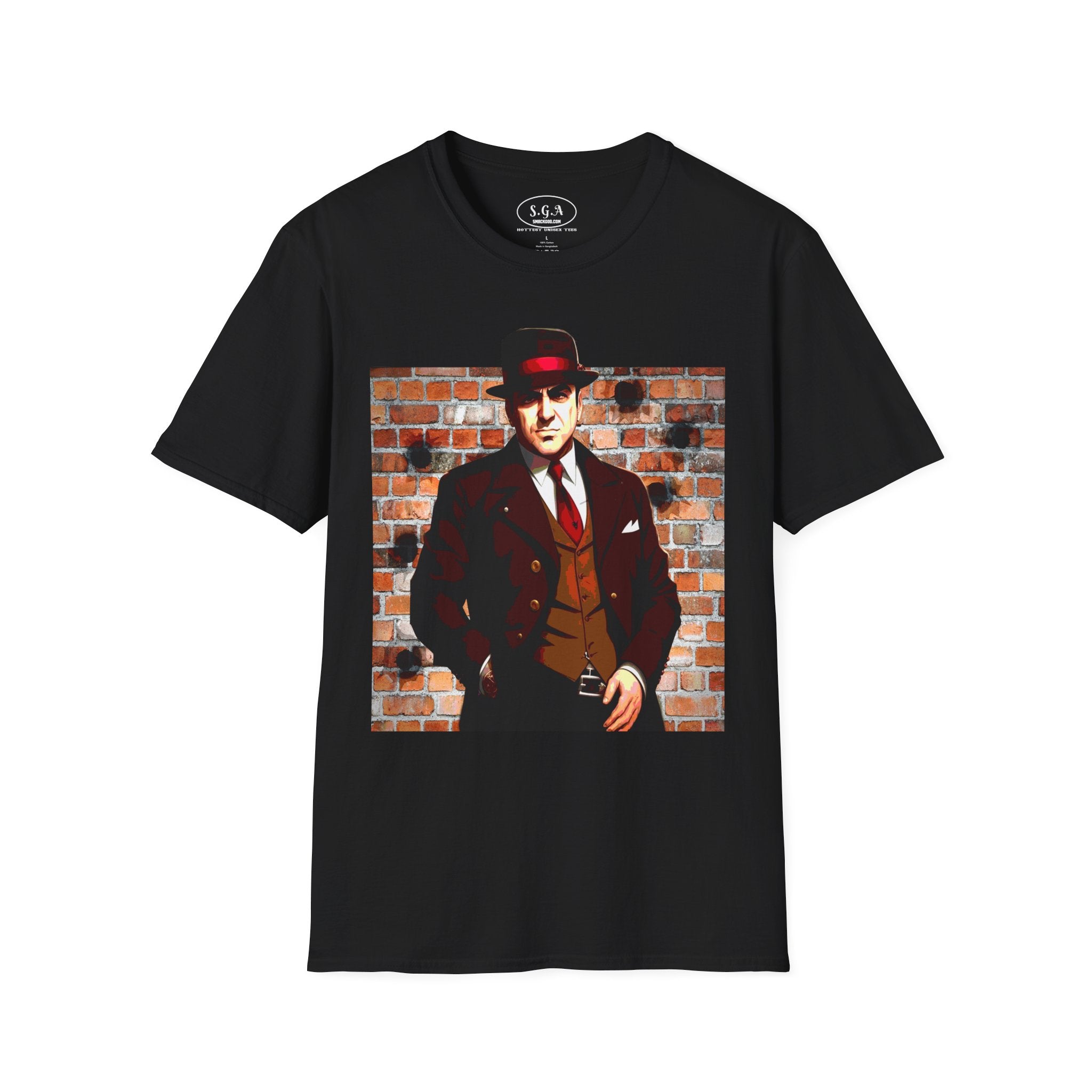 Smack God Apparel “Vintage Mob Boss Energy” Graphic T-Shirt – Classic Gangster Streetwear Tee | Old School Mafia Style Shirt | Retro Crime Drama Graphic Tee
