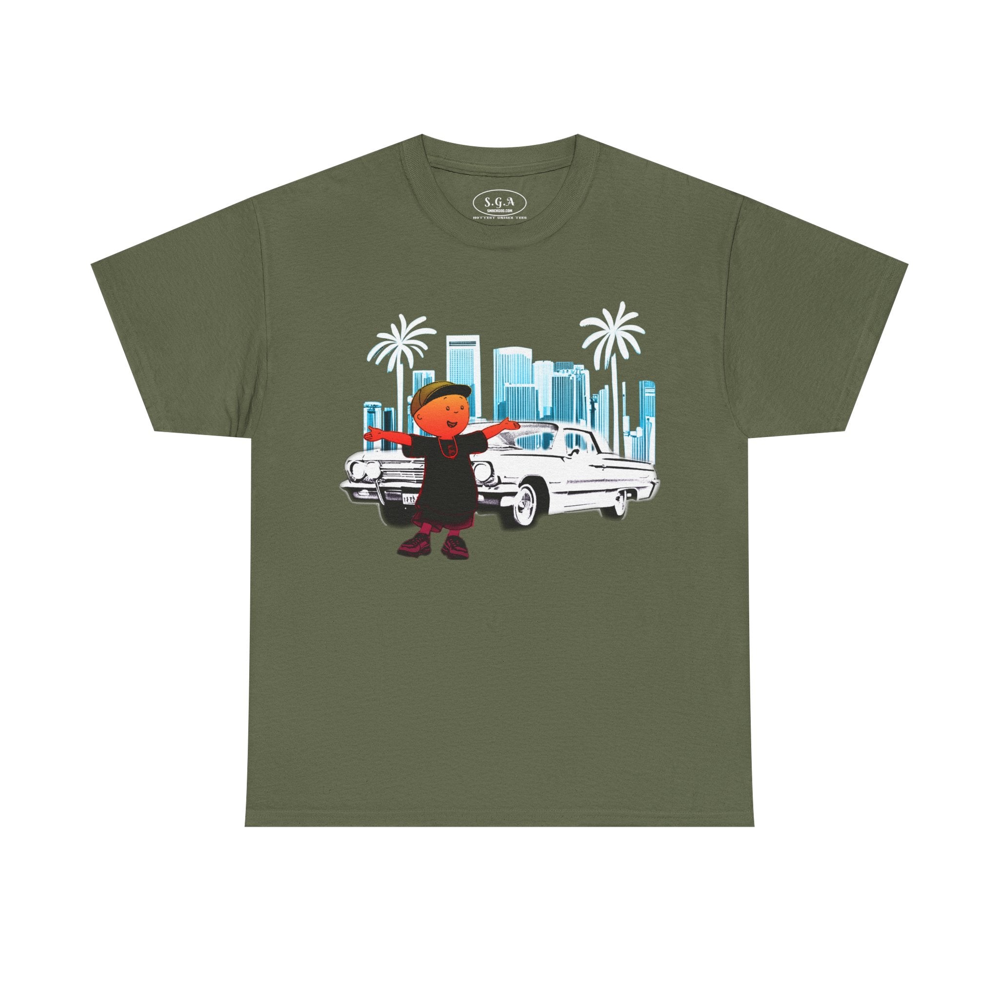 Caillou Streetwear Cartoon T-Shirt – Lowrider City Graphic Tee | Urban  Remix Shirt | Smack God Apparel