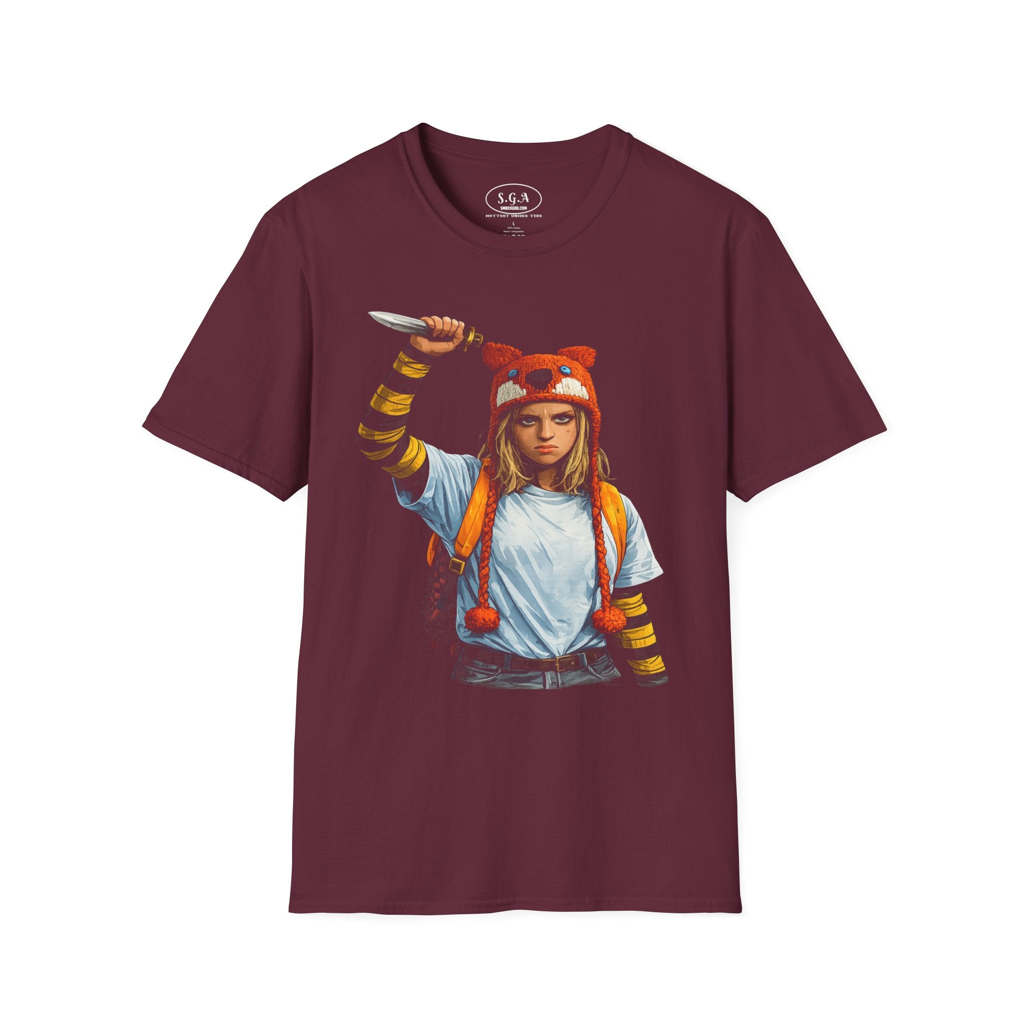 Smack God Apparel Becky-Inspired Survival Girl Graphic T-Shirt – Thriller Movie Style Streetwear Tee | Bold Horror-Inspired Graphic Shirt