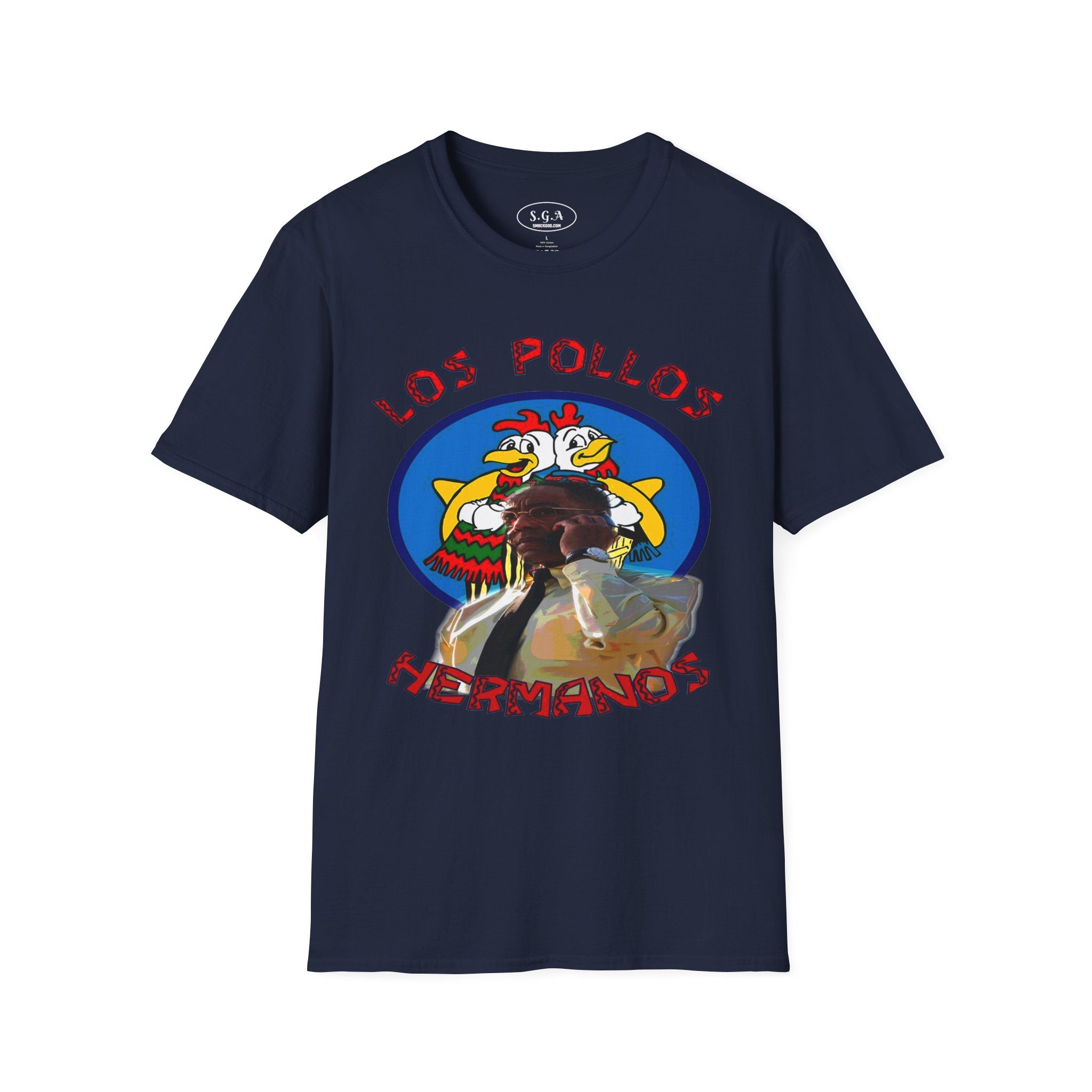 Gustavo Fring Los Pollos Hermanos T-Shirt – Breaking Bad Inspired Graphic Tee | Smack God Apparel Streetwear Shirt | Crime Series Tee | SmackGod.com