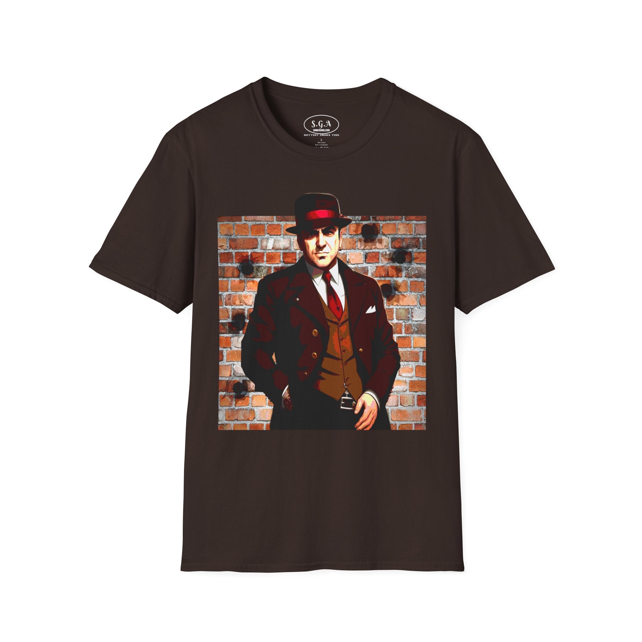 Smack God Apparel “Vintage Mob Boss Energy” Graphic T-Shirt – Classic Gangster Streetwear Tee | Old School Mafia Style Shirt | Retro Crime Drama Graphic Tee
