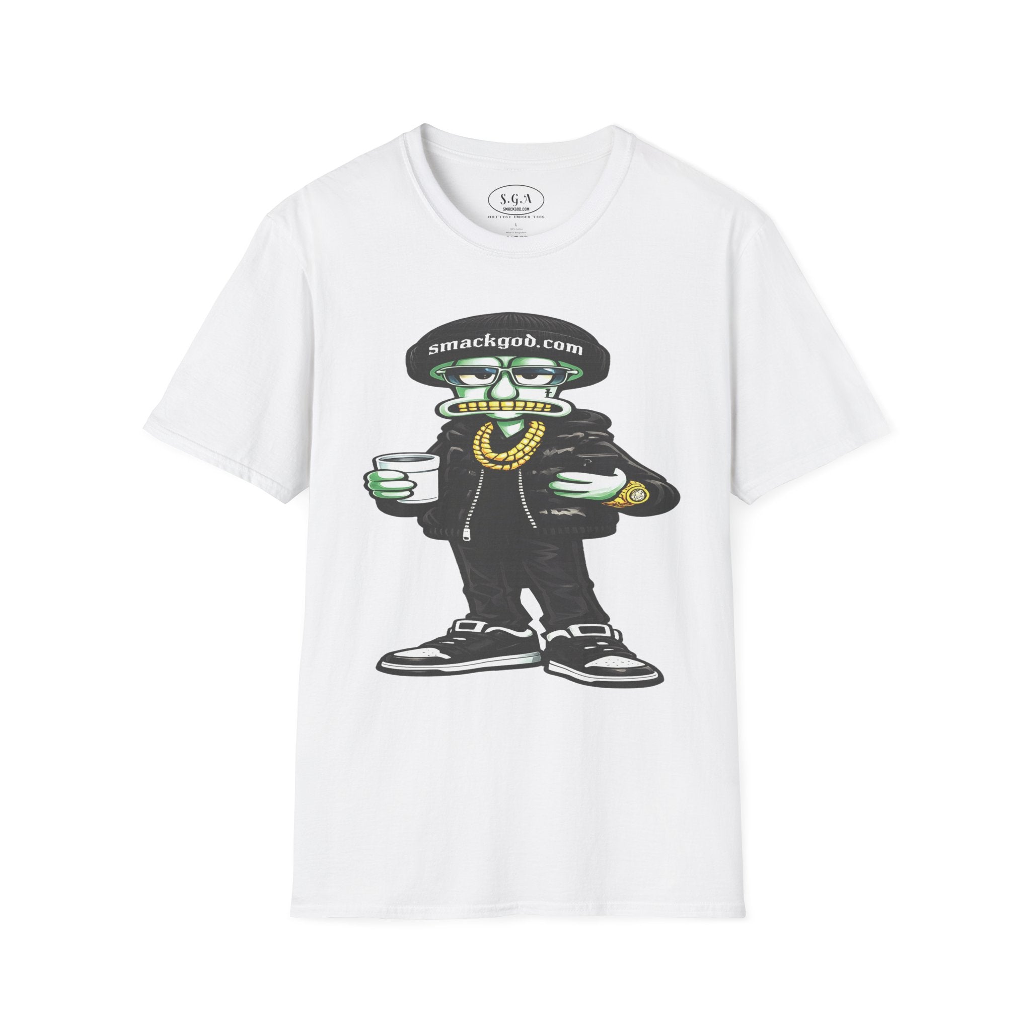 Drip Squidward Streetwear T-Shirt – Bikini Bottom Inspired Funny Graphic Tee | Urban Cartoon Shirt | Smack God Apparel