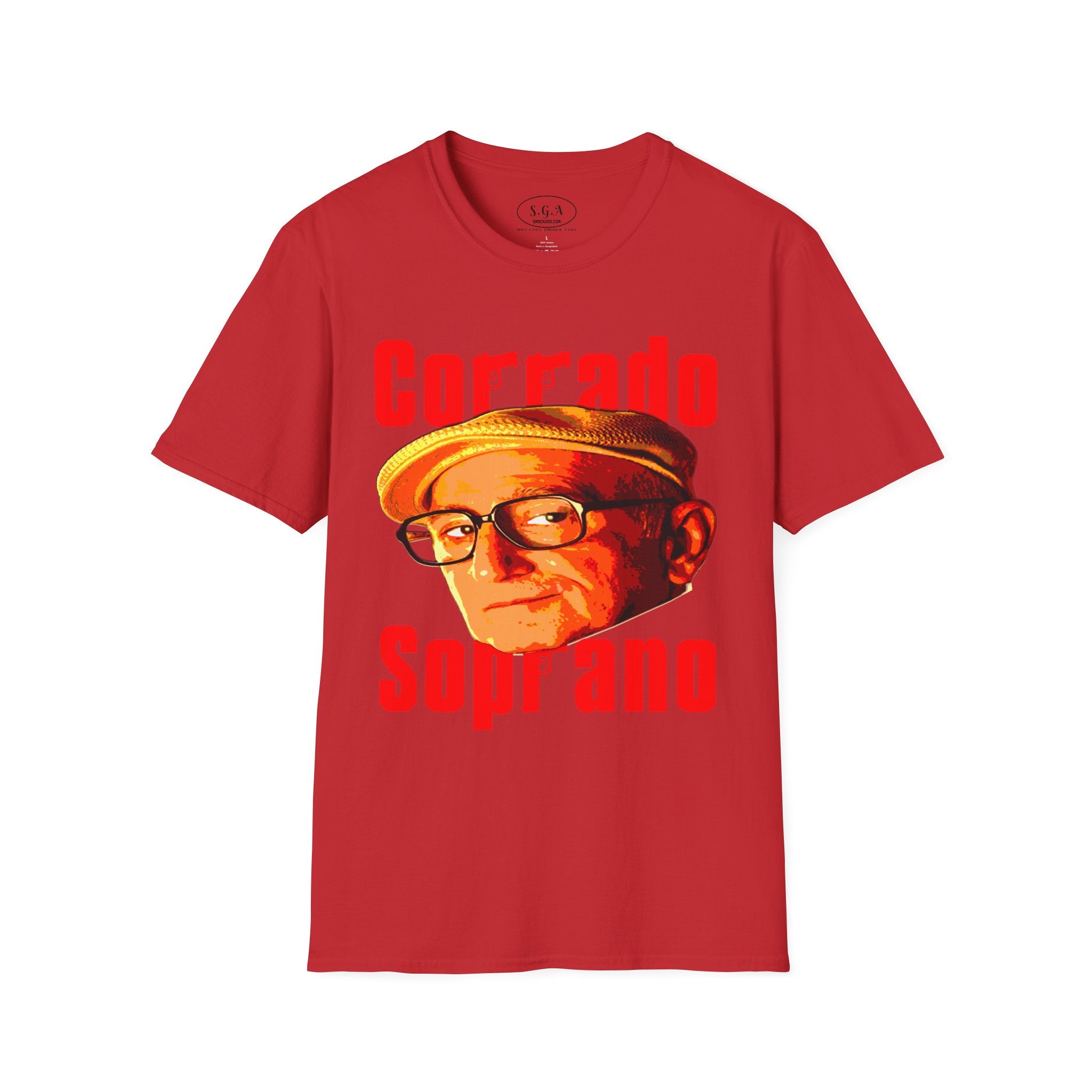 Smack God Apparel “Corrado Soprano” Graphic T-Shirt – Mafia Inspired Streetwear Tee | Classic Mob Boss Vintage Style Shirt | TV Culture Graphic Tee