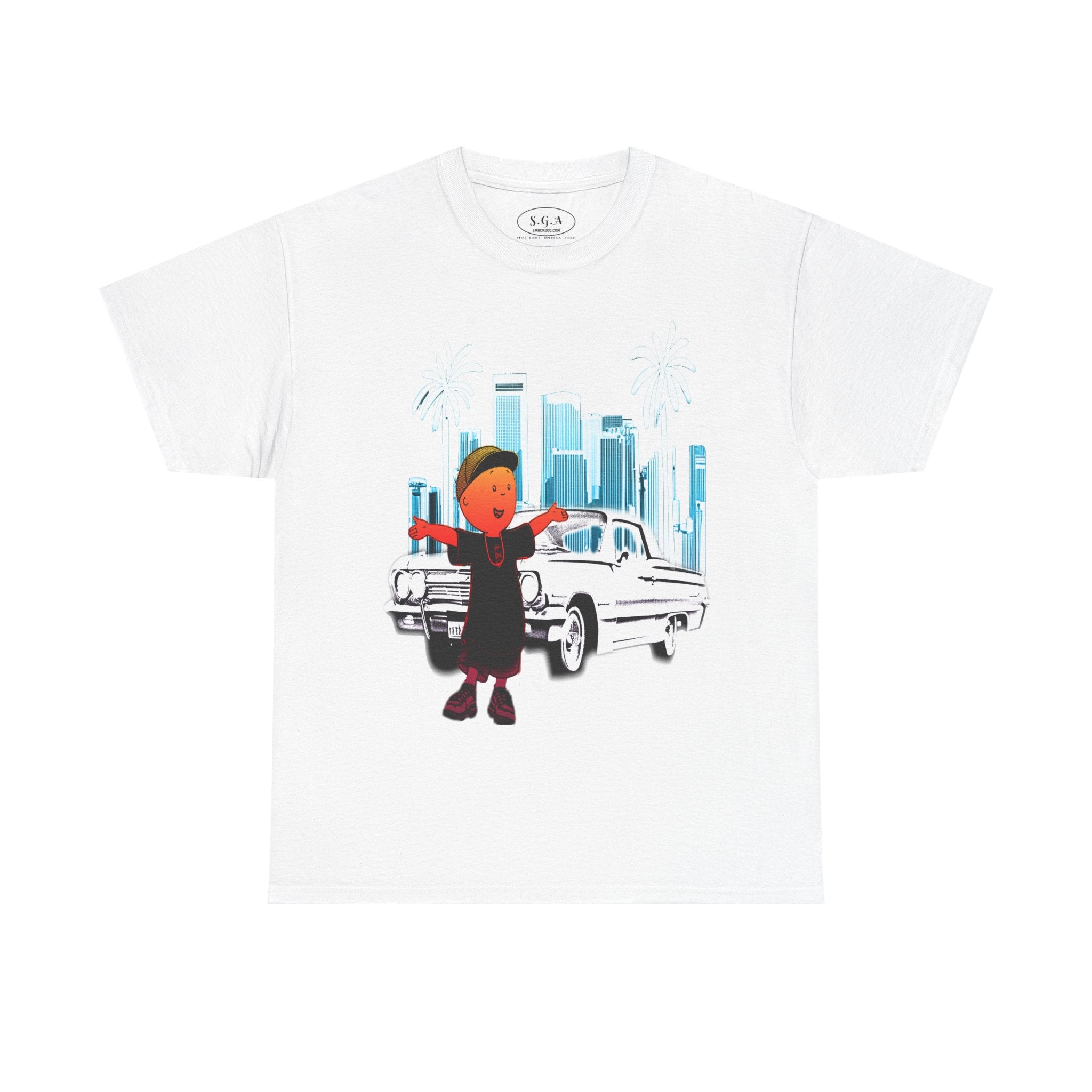 Caillou Streetwear Cartoon T-Shirt – Lowrider City Graphic Tee | Urban  Remix Shirt | Smack God Apparel