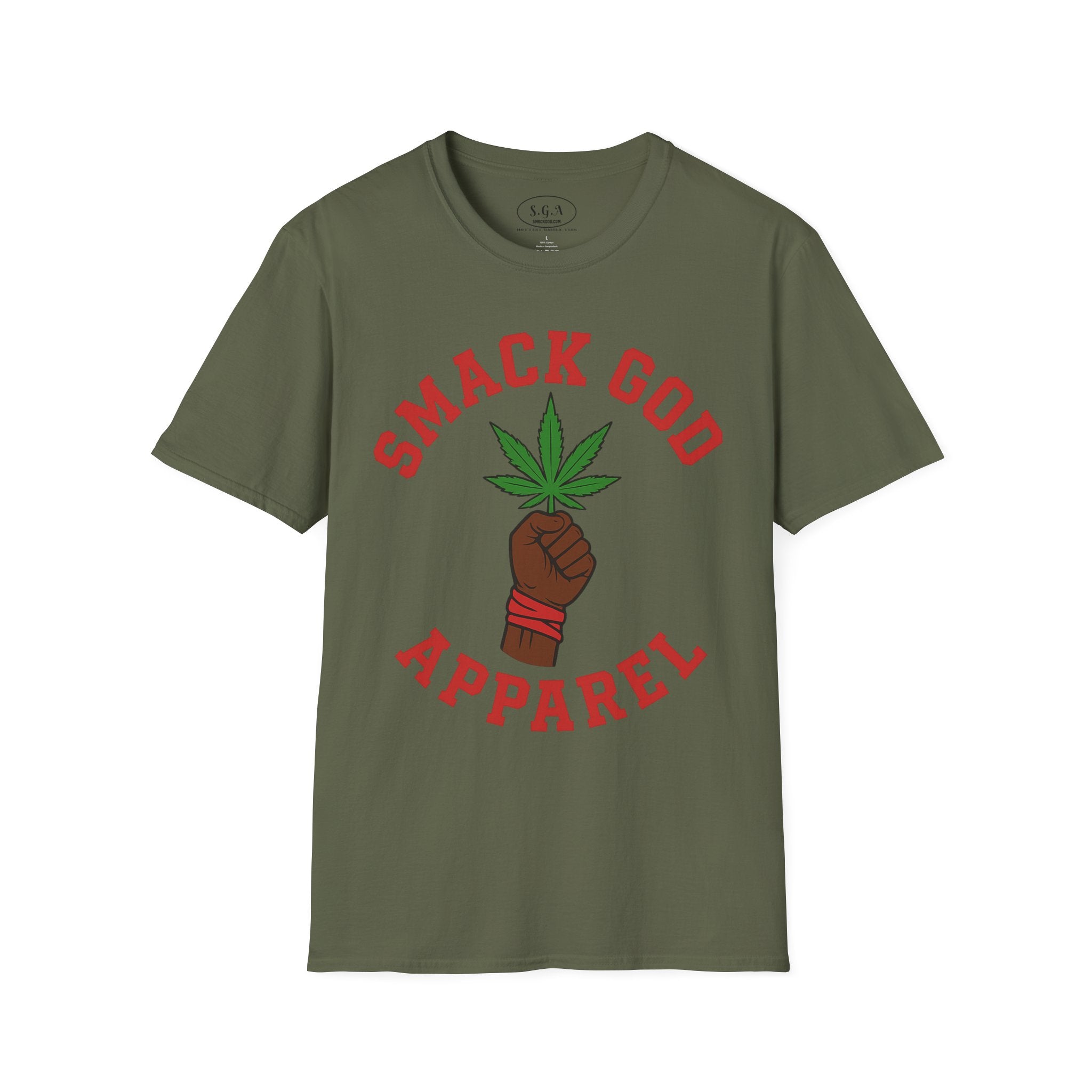 Smack God Weed Graphic T-Shirt – Cannabis Streetwear Tee | 420 Lifestyle Marijuana Shirt | Smack God Apparel