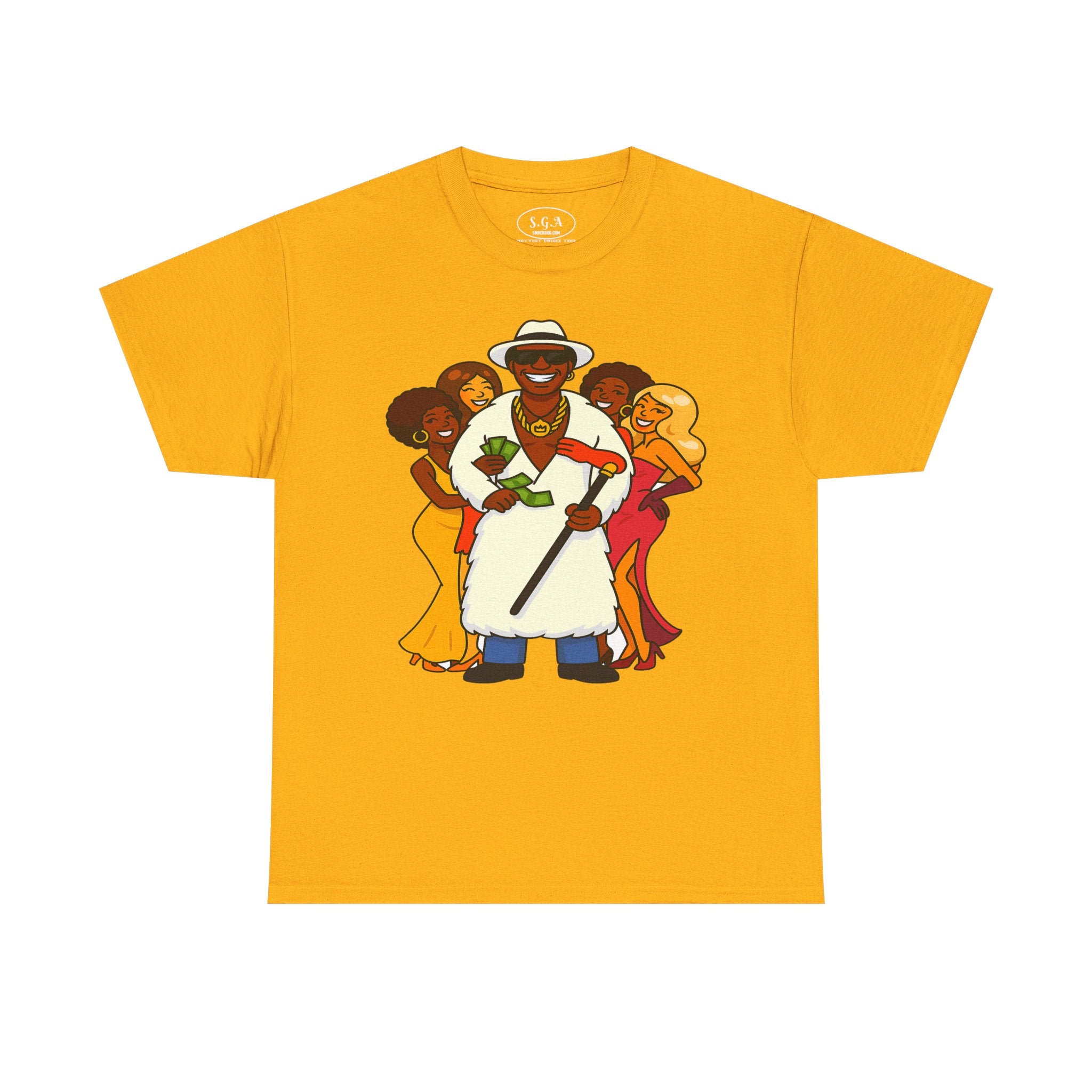 Goldie “The Mack” Inspired Pimp Boss T-Shirt – Money Hustler Graphic Tee | Retro Streetwear Shirt | Smack God Apparel