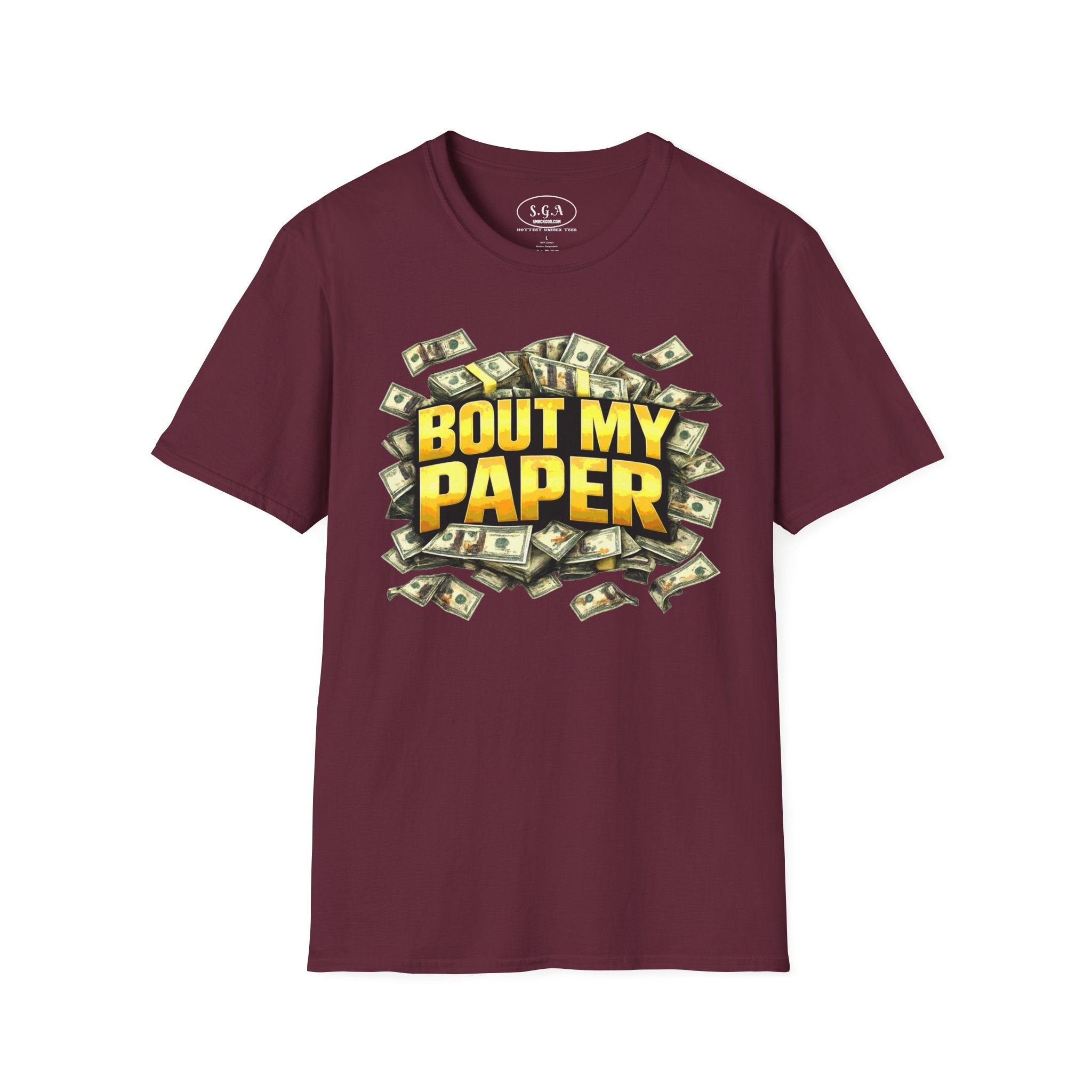 Bout My Paper T-Shirt – Money Hustle Graphic Tee | Cash Stacks Streetwear Shirt | Smack God Apparel