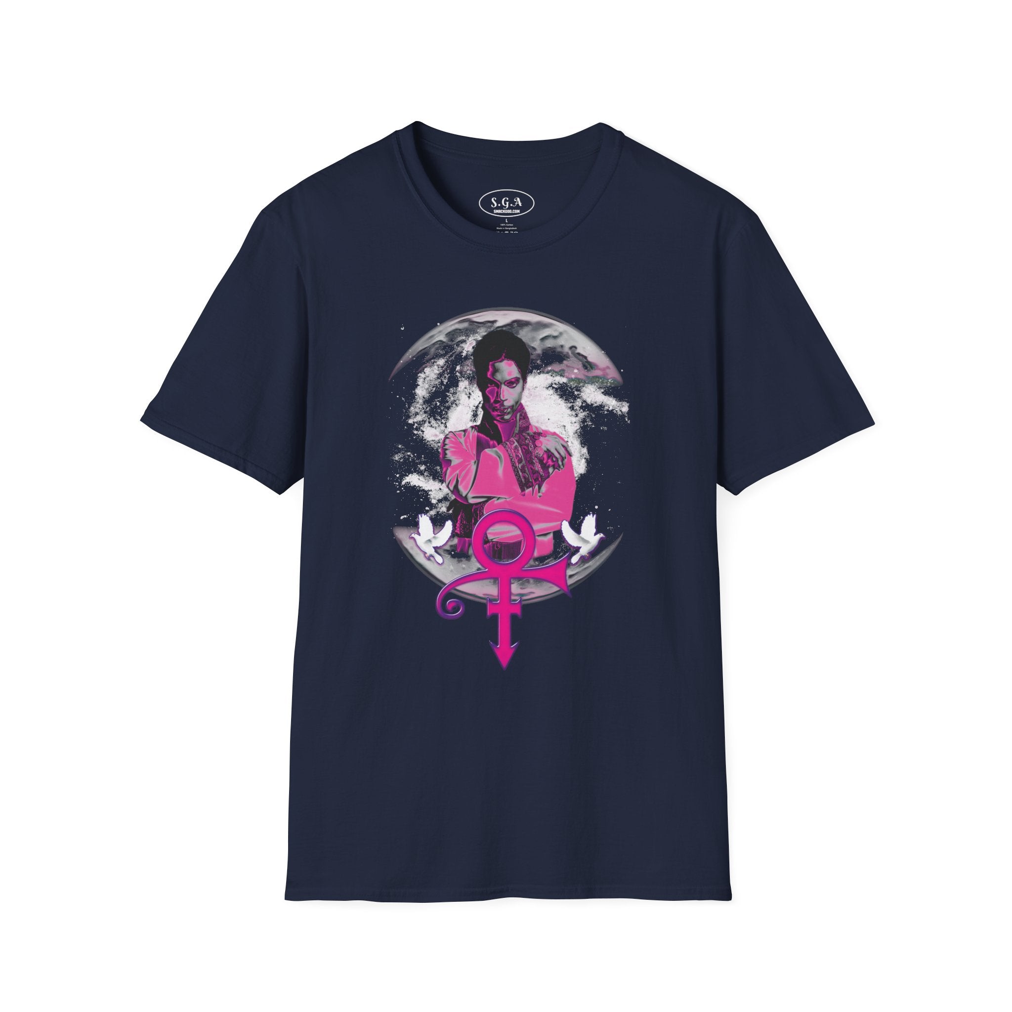 Smack God Apparel “Purple Icon Energy” Graphic T-Shirt – Artist Formerly Known as Prince Inspired Tee | Retro Music Legend Streetwear Shirt | Vintage Pop Graphic Tee